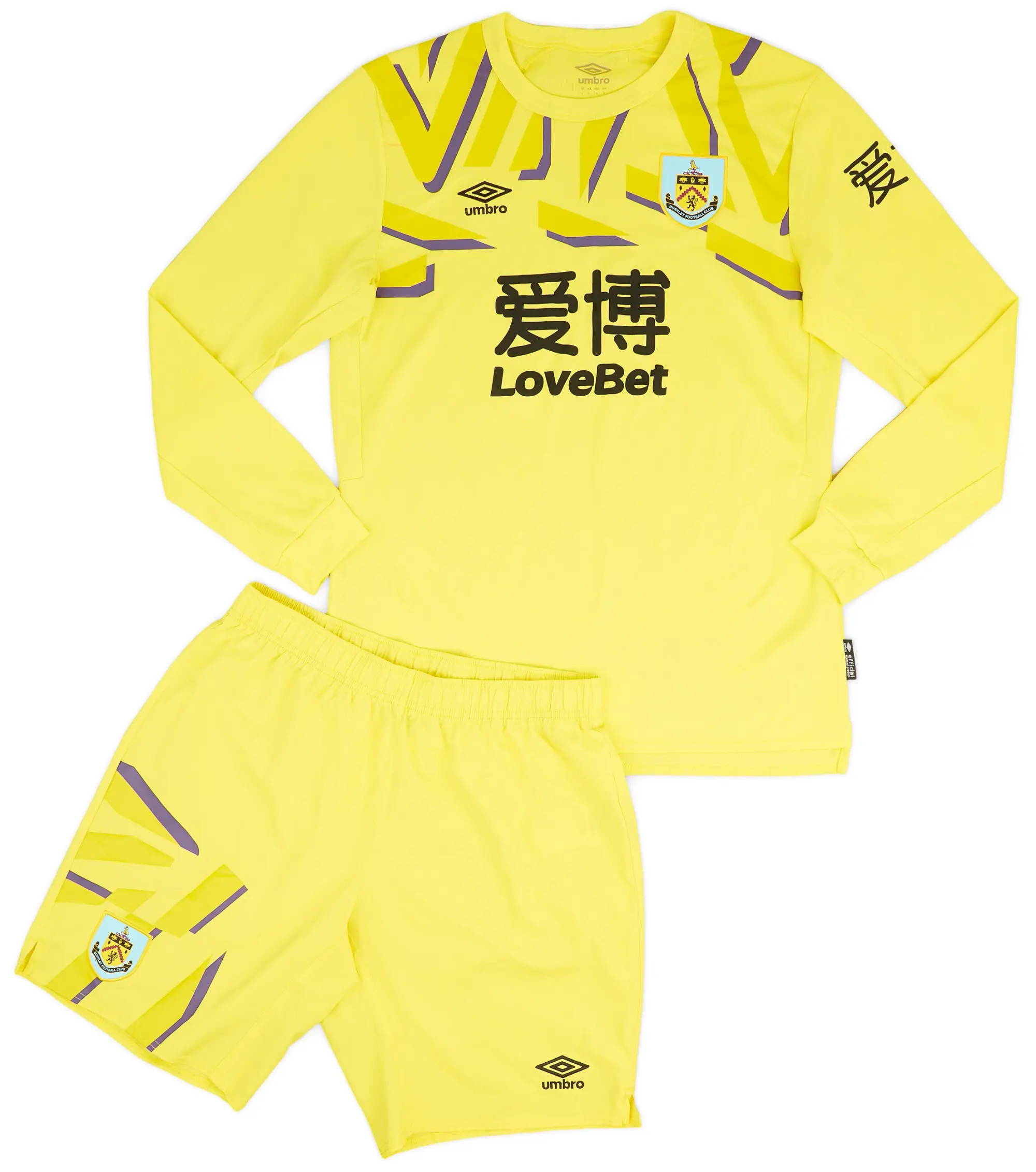 Umbro 2019-20 Burnley GK Shirt and Shorts - 9/10 - (L)
