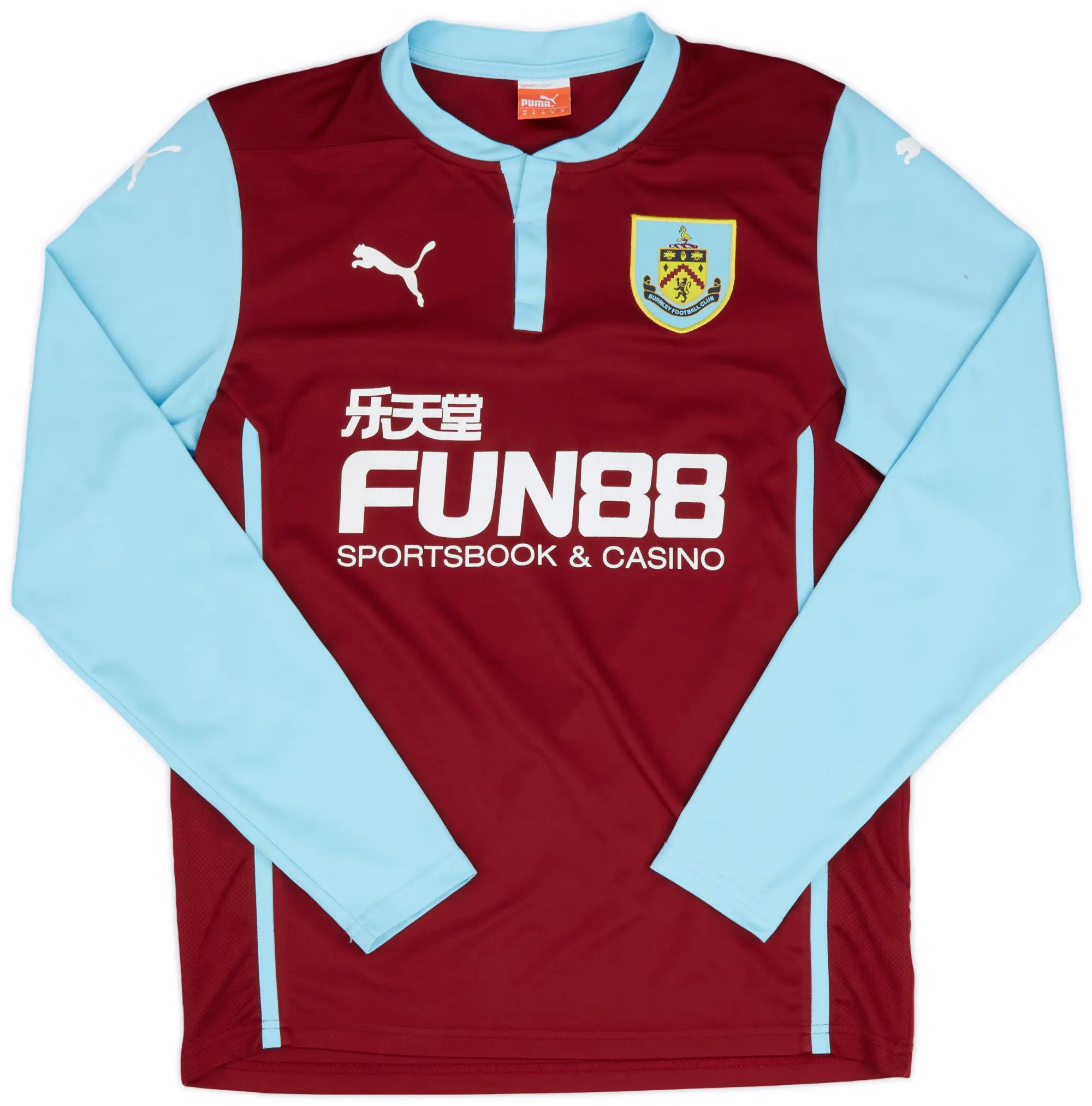 Puma 2014-15 Burnley L/S Home Shirt - 7/10 - (M)