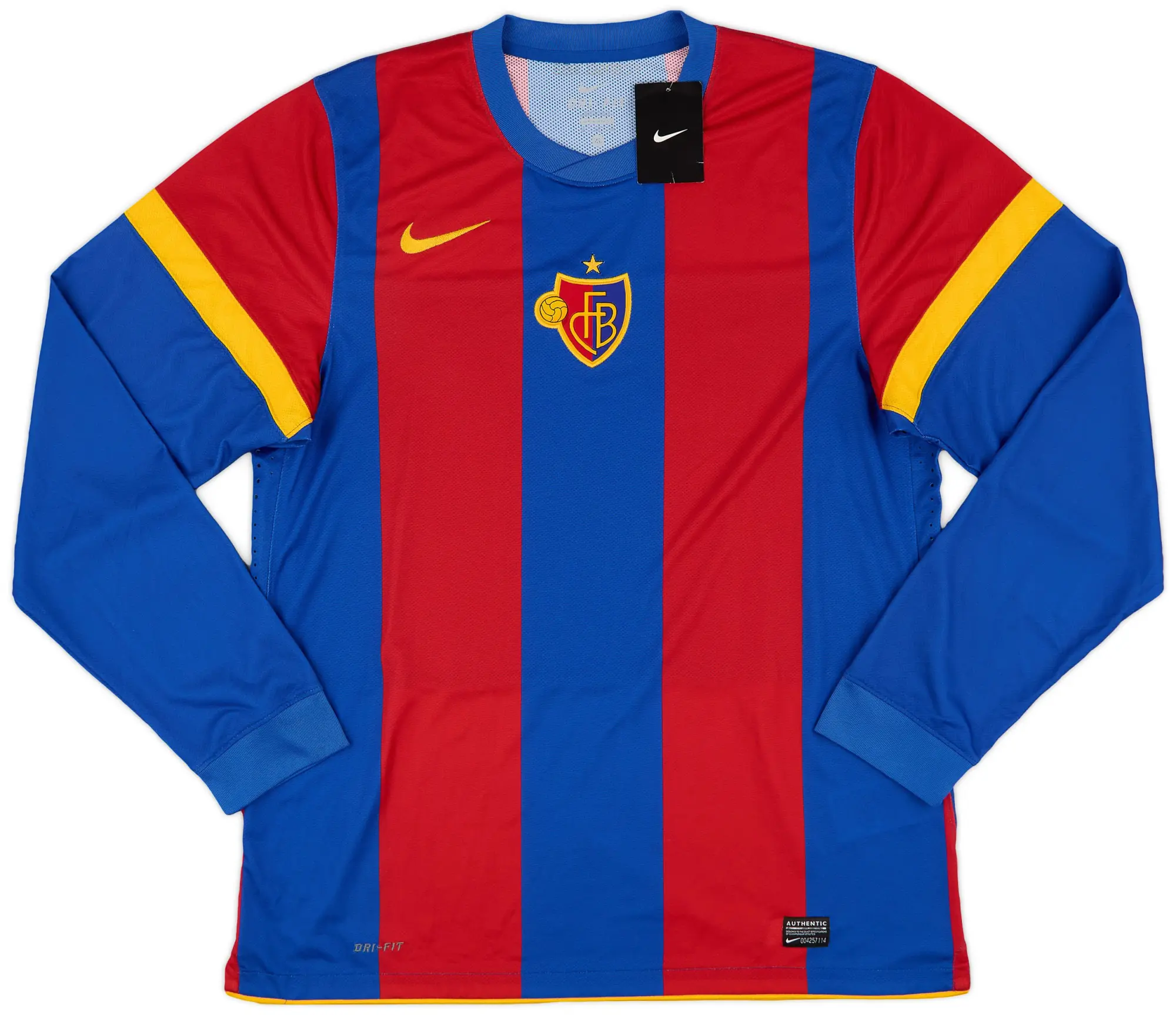 Nike 2011-12 FC Basel Authentic Home L/S Shirt (XL)