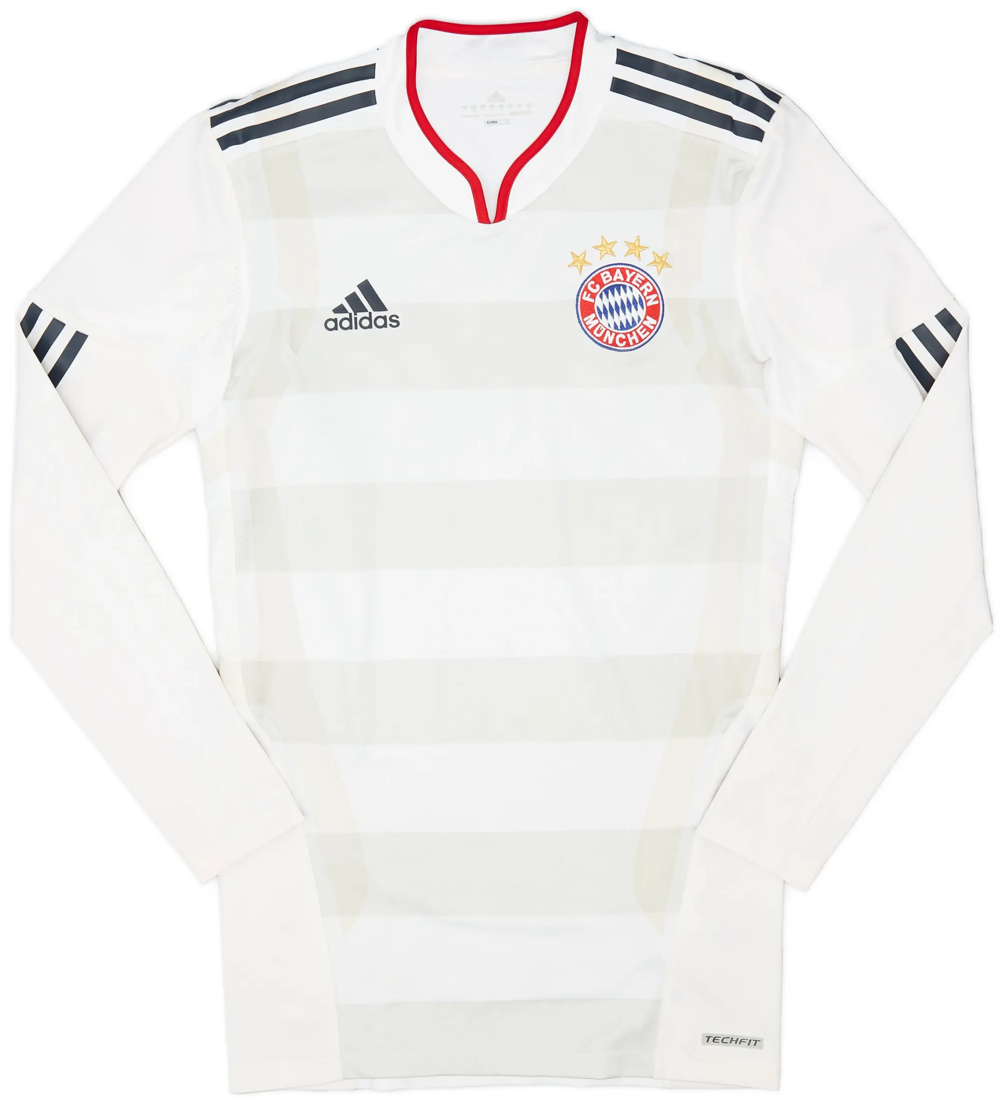 adidas 2010-11 Bayern Munich Player Issue Techfit Away L/S Shirt - 9/10 - (M)