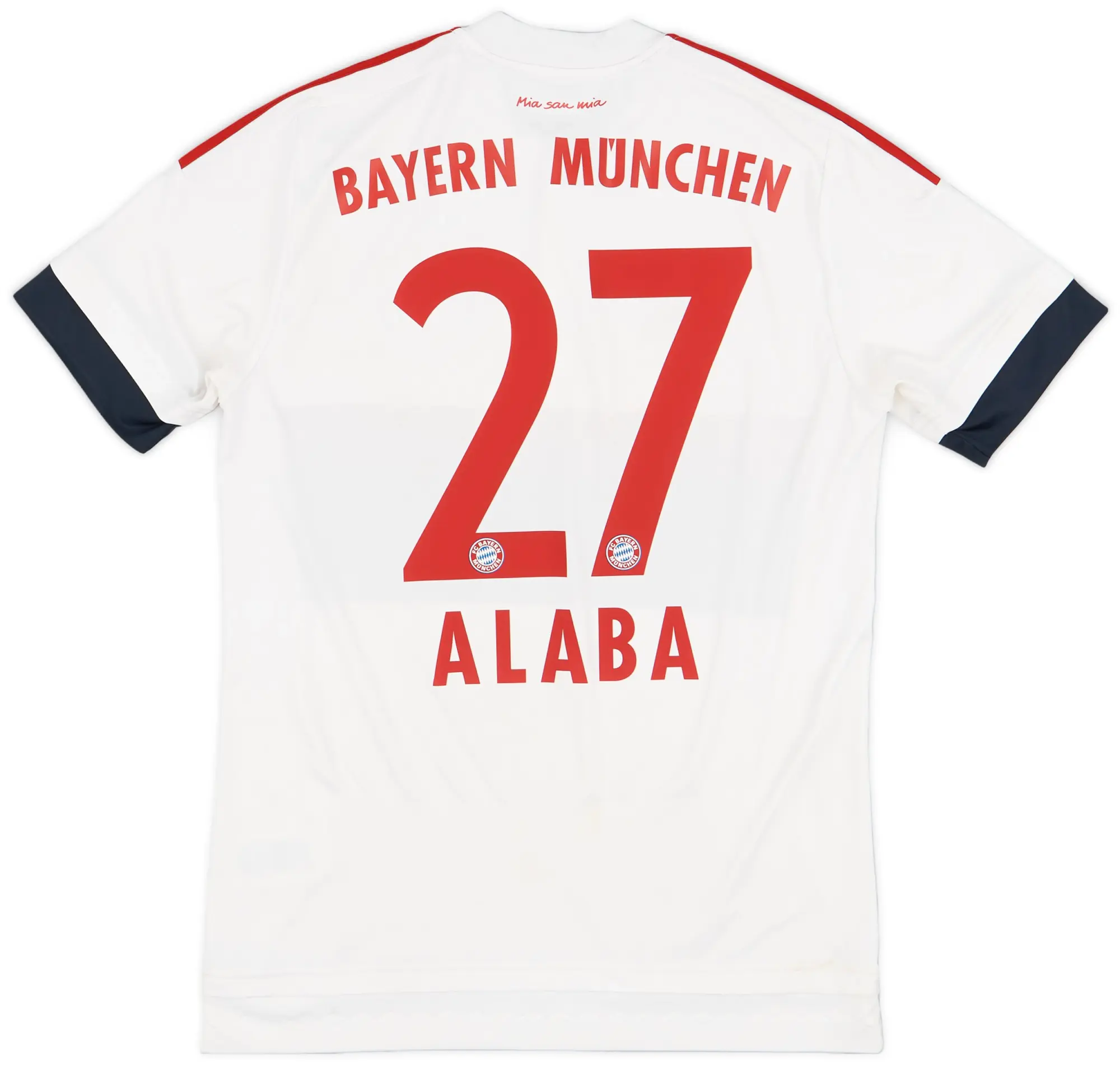 adidas 2015-16 Bayern Munich Away Shirt Alaba #27 - 7/10 - (S)