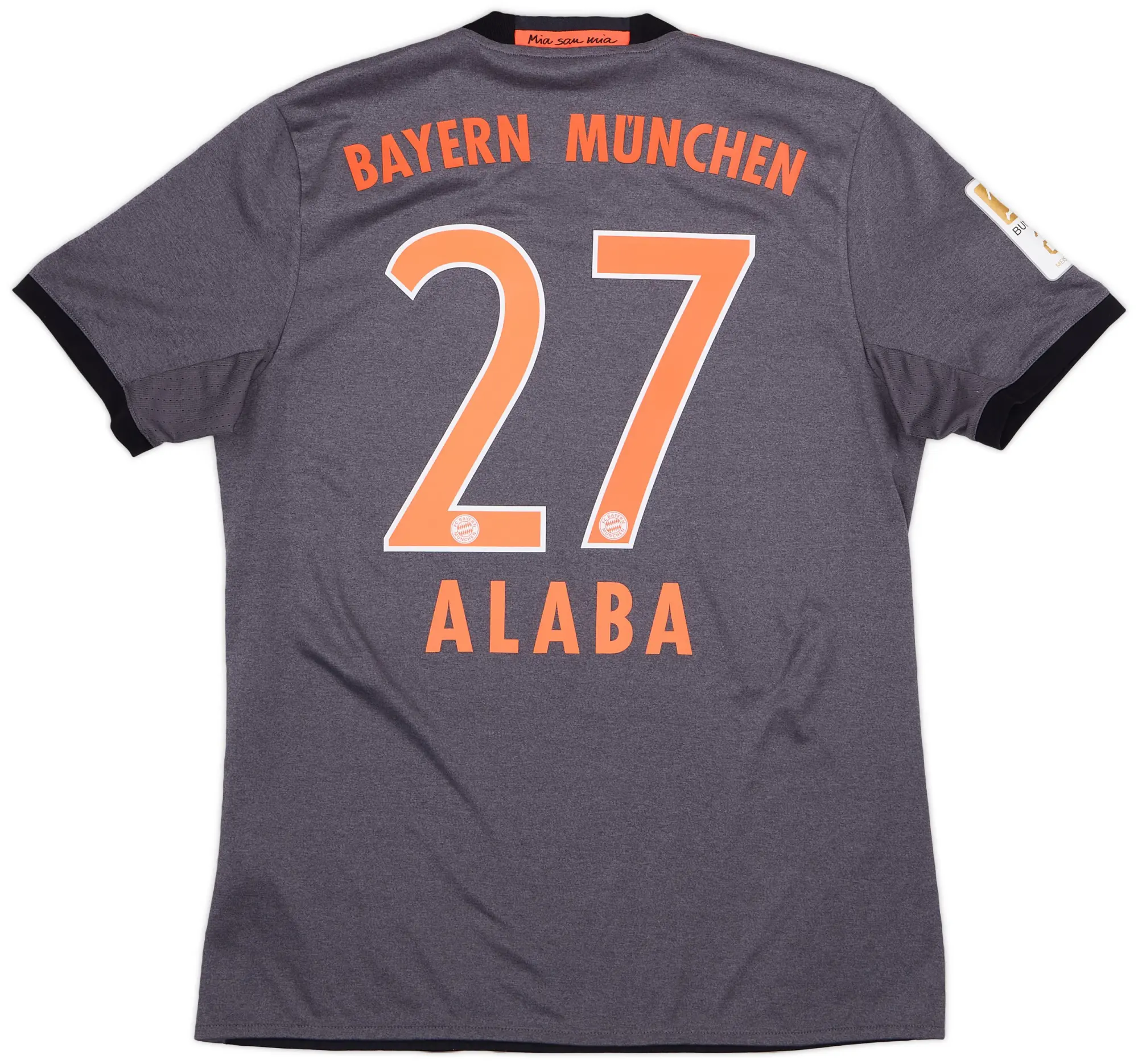 adidas 2016-17 Bayern Munich Away Shirt Alaba #27 - 7/10 - (M)