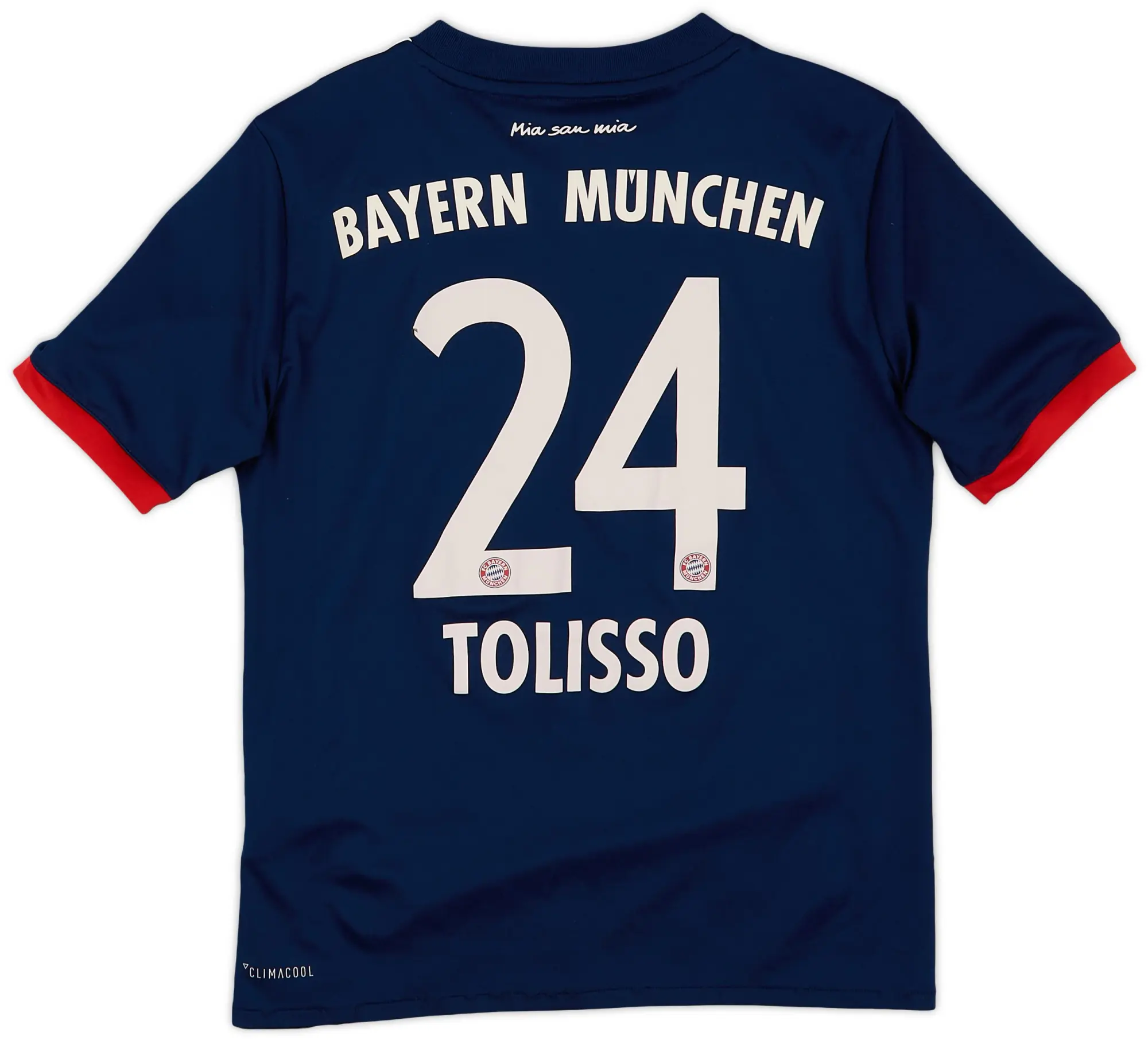 adidas 2017-18 Bayern Munich Away Shirt Tolisso #24 - 8/10 - (9-10 Years)