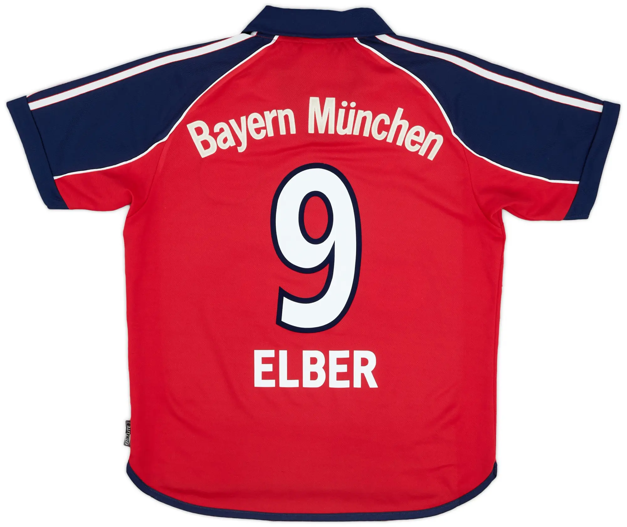 adidas 1999-01 Bayern Munich Home Shirt Elber #9 - 9/10 - (XL.Boys)