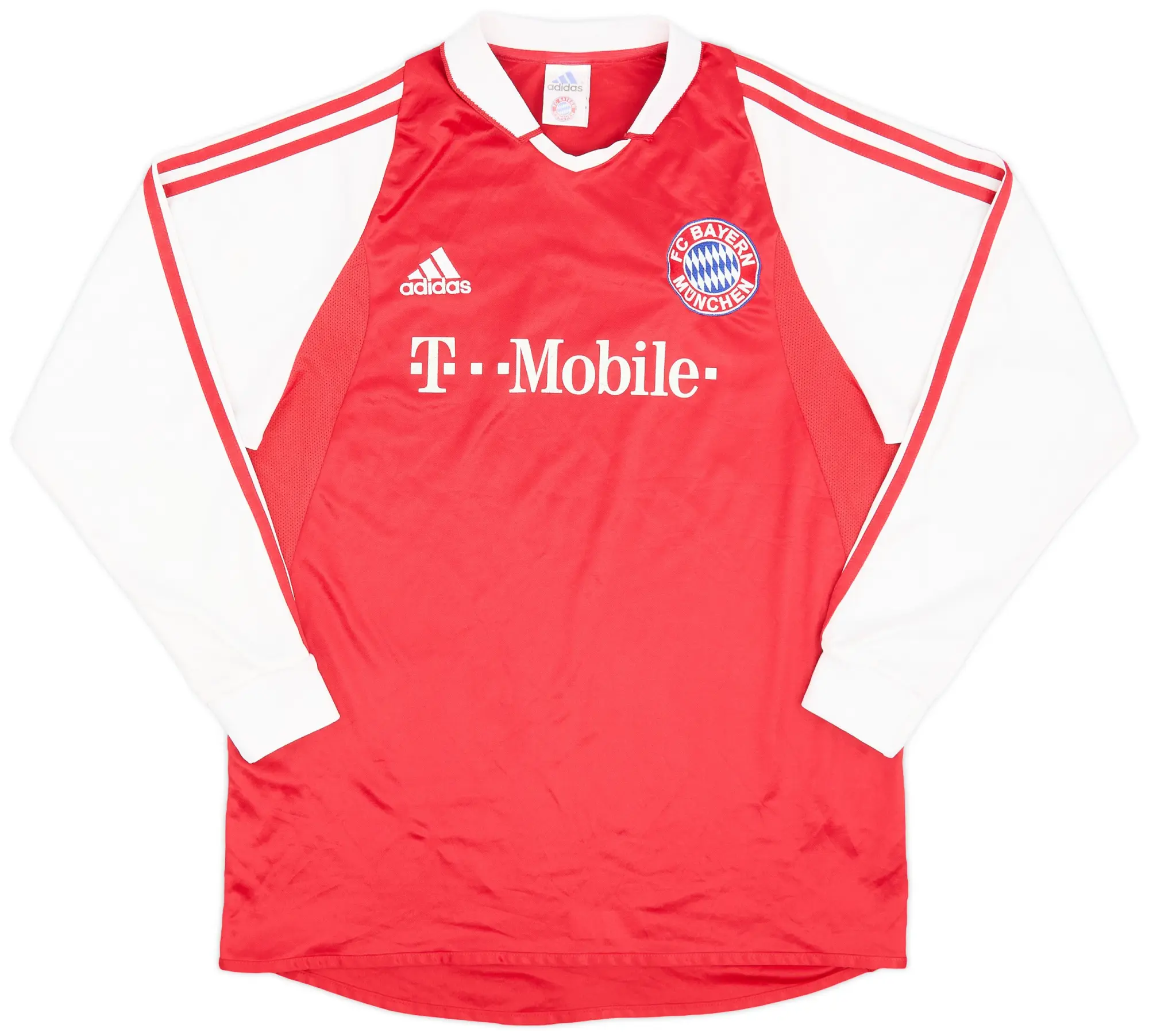 adidas 2003-04 Bayern Munich Home L/S Shirt - 7/10 - (XL.Boys)