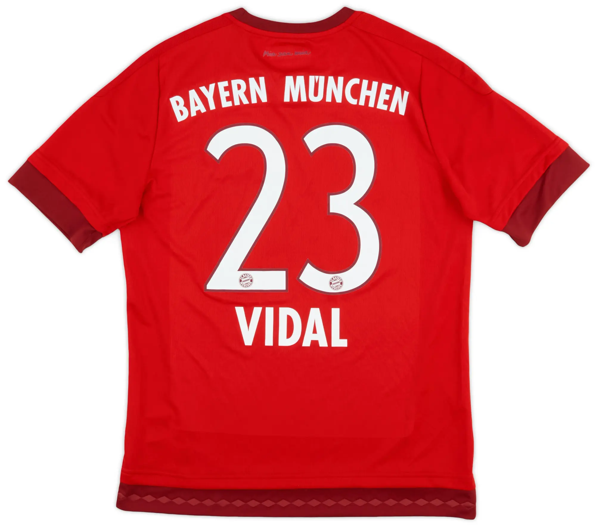 adidas 2015-16 Bayern Munich Home Shirt Vidal #23 - 8/10 - (XL.Boys)