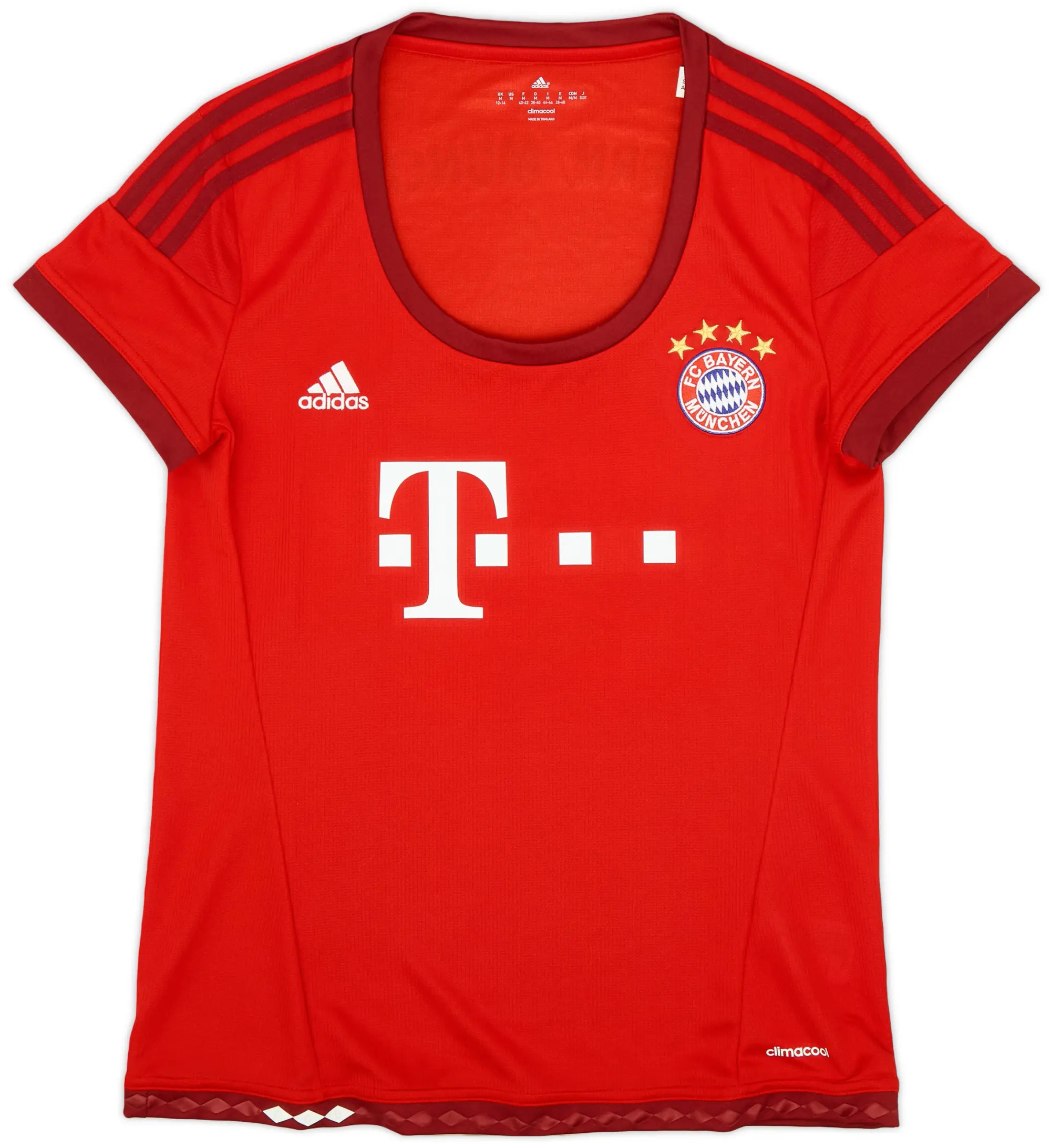 adidas 2015-16 Bayern Munich Home Shirt - 8/10 - (Women's M)