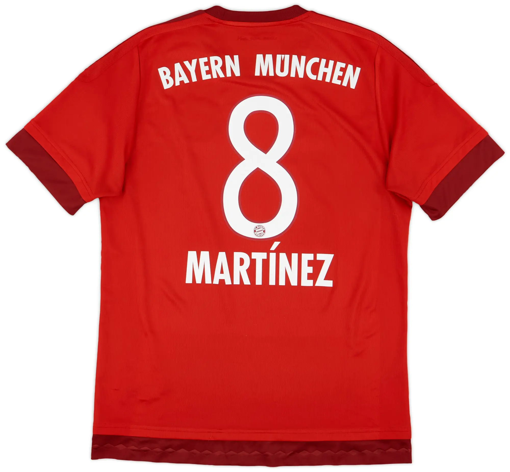 adidas 2015-16 Bayern Munich Home Shirt Martinez #8 - 8/10 - (M)