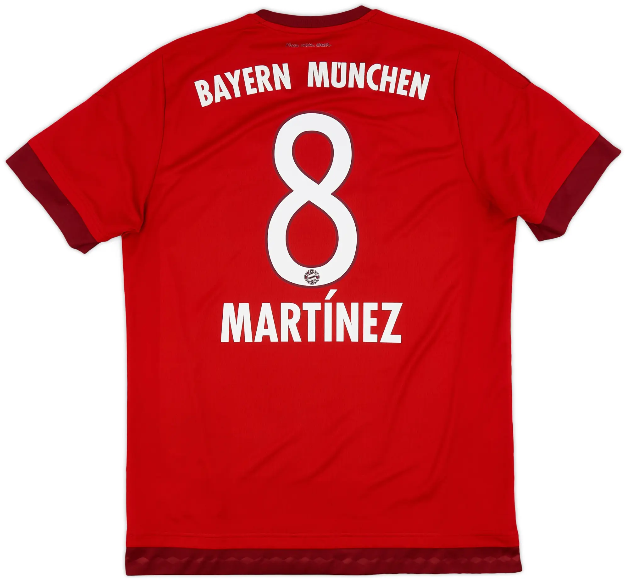 adidas 2015-16 Bayern Munich Home Shirt Martinez #8 - 8/10 - (L)