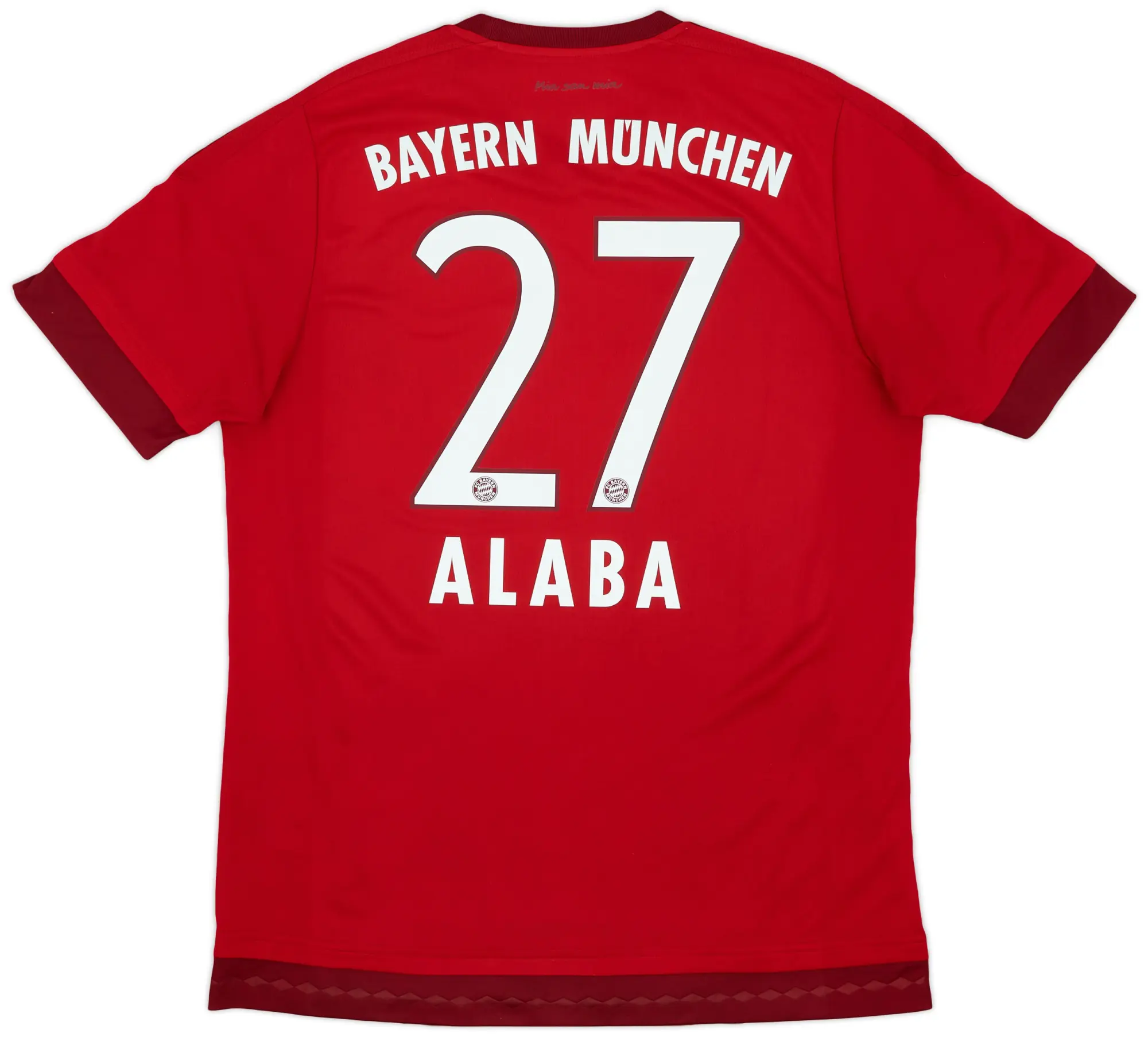 adidas 2015-16 Bayern Munich Home Shirt Alaba #27 - 8/10 - (L)