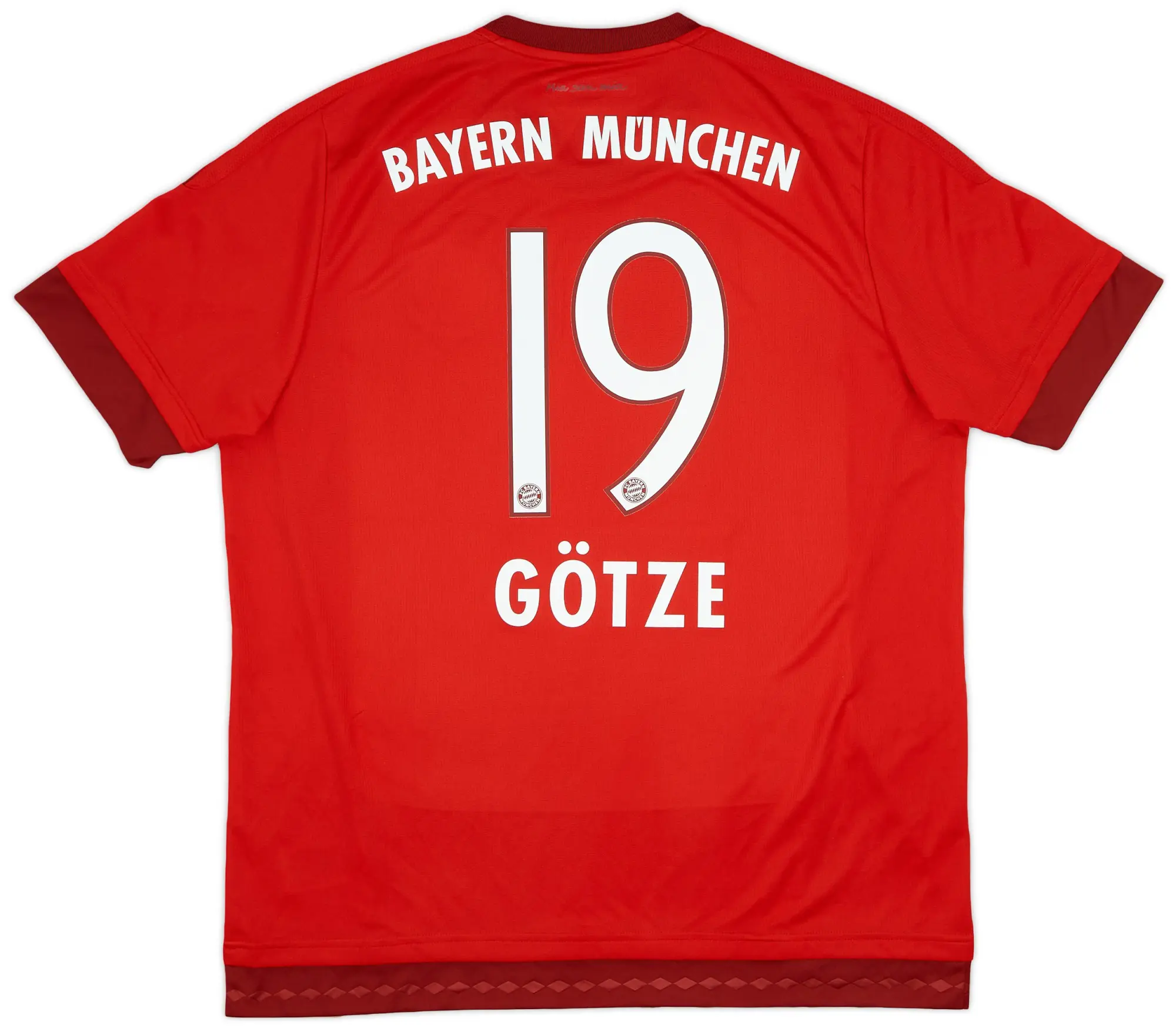 adidas 2015-16 Bayern Munich Home Shirt Gotze #19 - 8/10 - (XL)