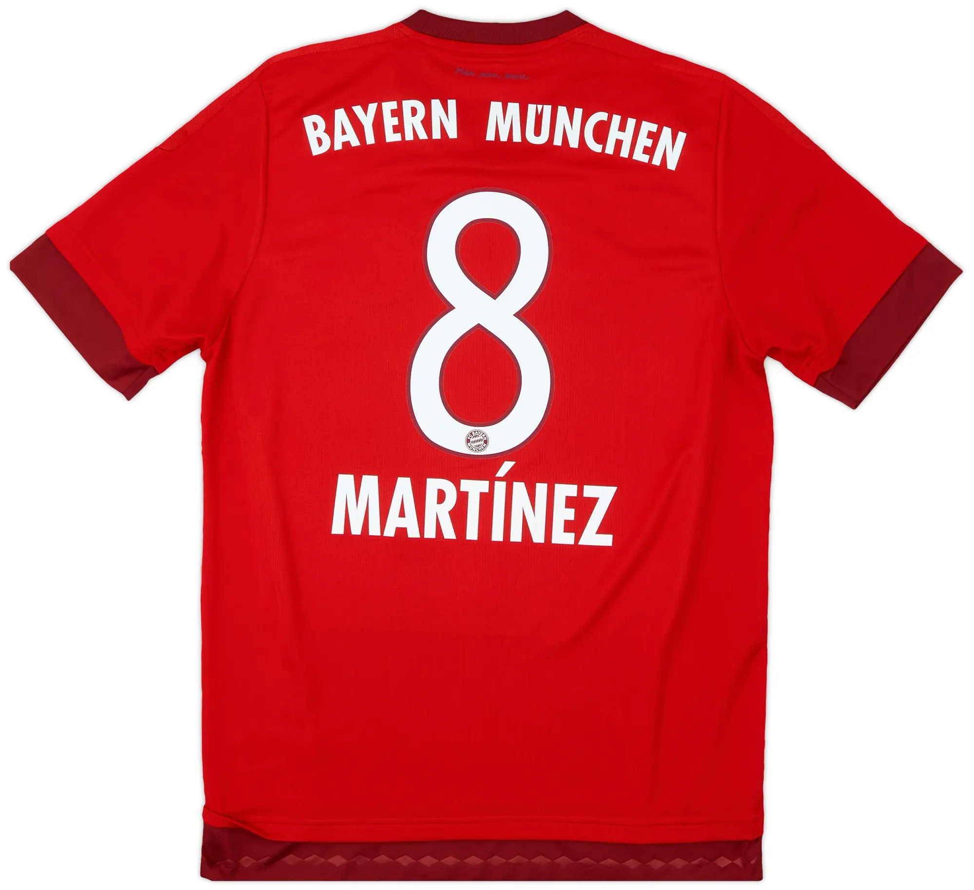 adidas 2015-16 Bayern Munich Home Shirt Martinez #8 - 9/10 - (M)