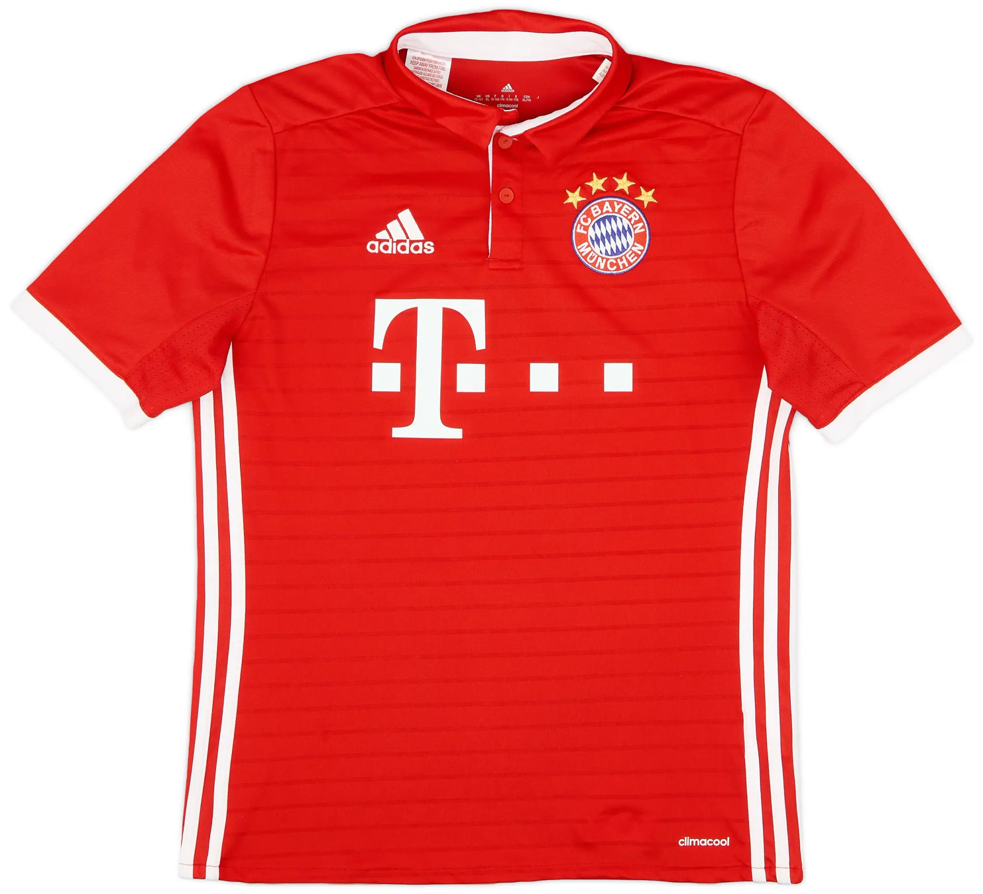 adidas 2016-17 Bayern Munich Home Shirt - 9/10 - (XL.Boys)