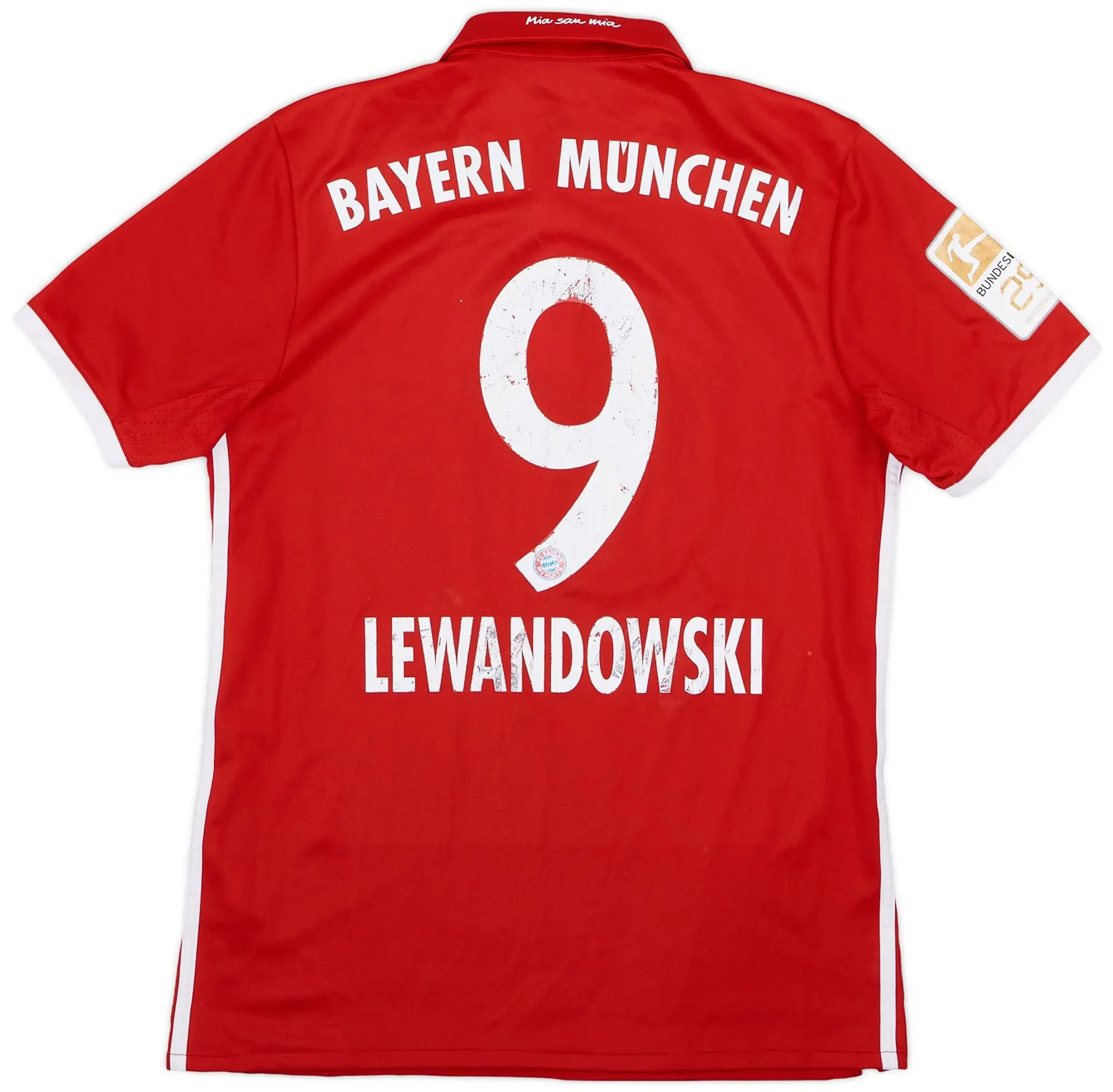 adidas 2016-17 Bayern Munich Home Shirt Lewandowski #9 - 5/10 - (S)