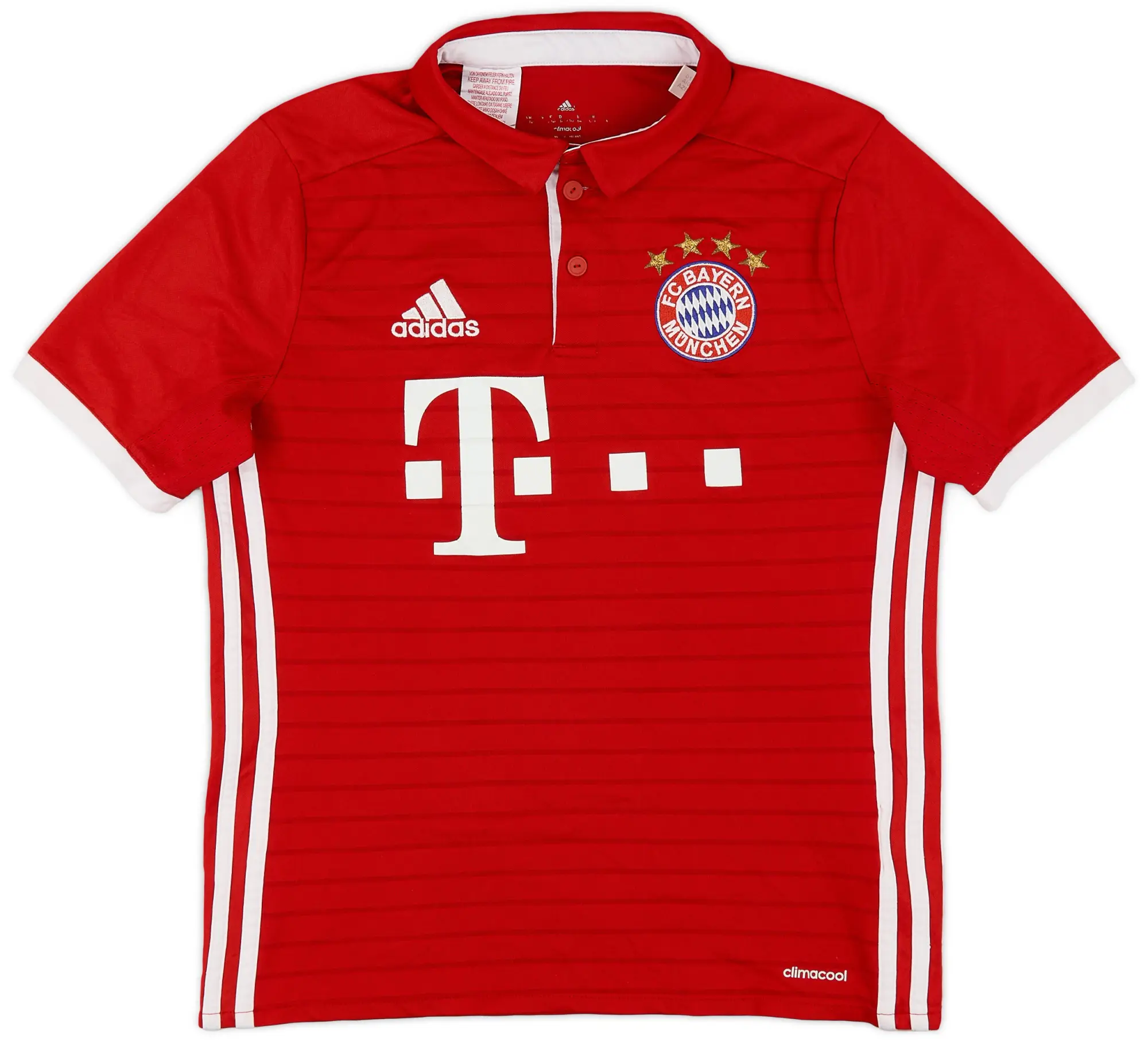 adidas 2016-17 Bayern Munich Home Shirt - 7/10 - (L.Boys)