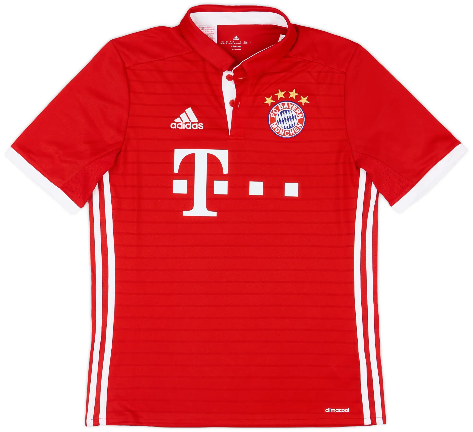 adidas 2016-17 Bayern Munich Home Shirt - 9/10 - (XL.Boys)