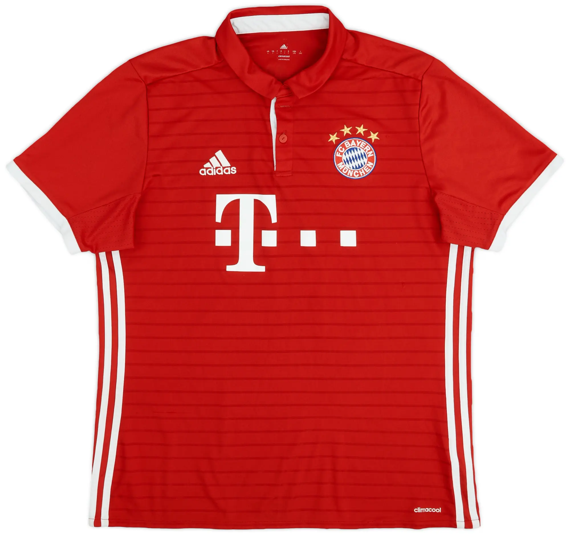 adidas 2016-17 Bayern Munich Home Shirt - 7/10 - (L)