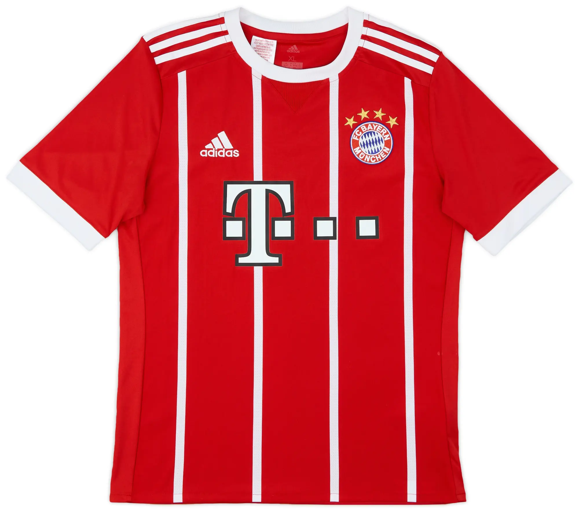 adidas 2017-18 Bayern Munich Home Shirt - 8/10 - (XL.Boys)