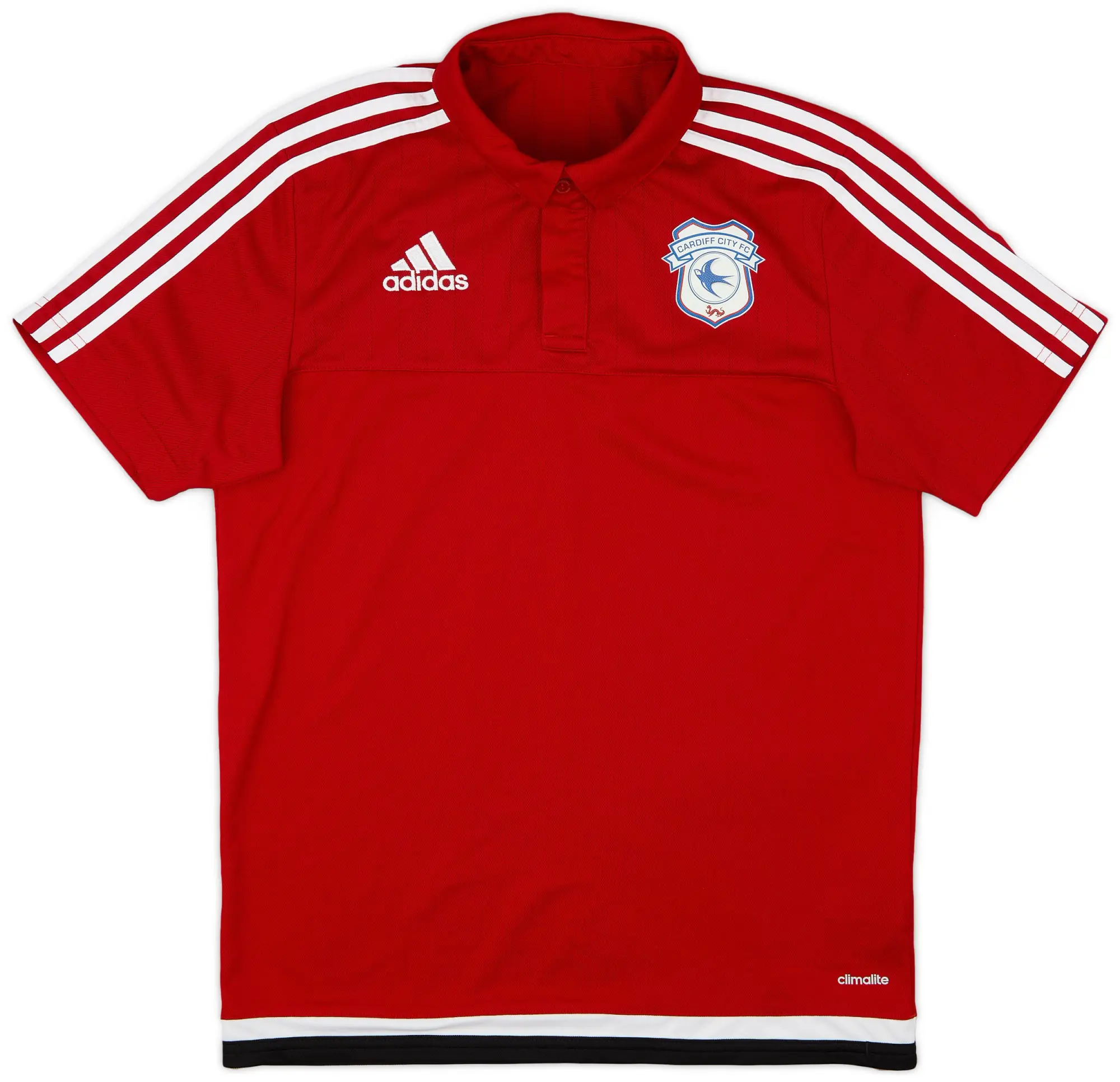 adidas 2015-16 Cardiff City Polo Shirt - 8/10 - (S)