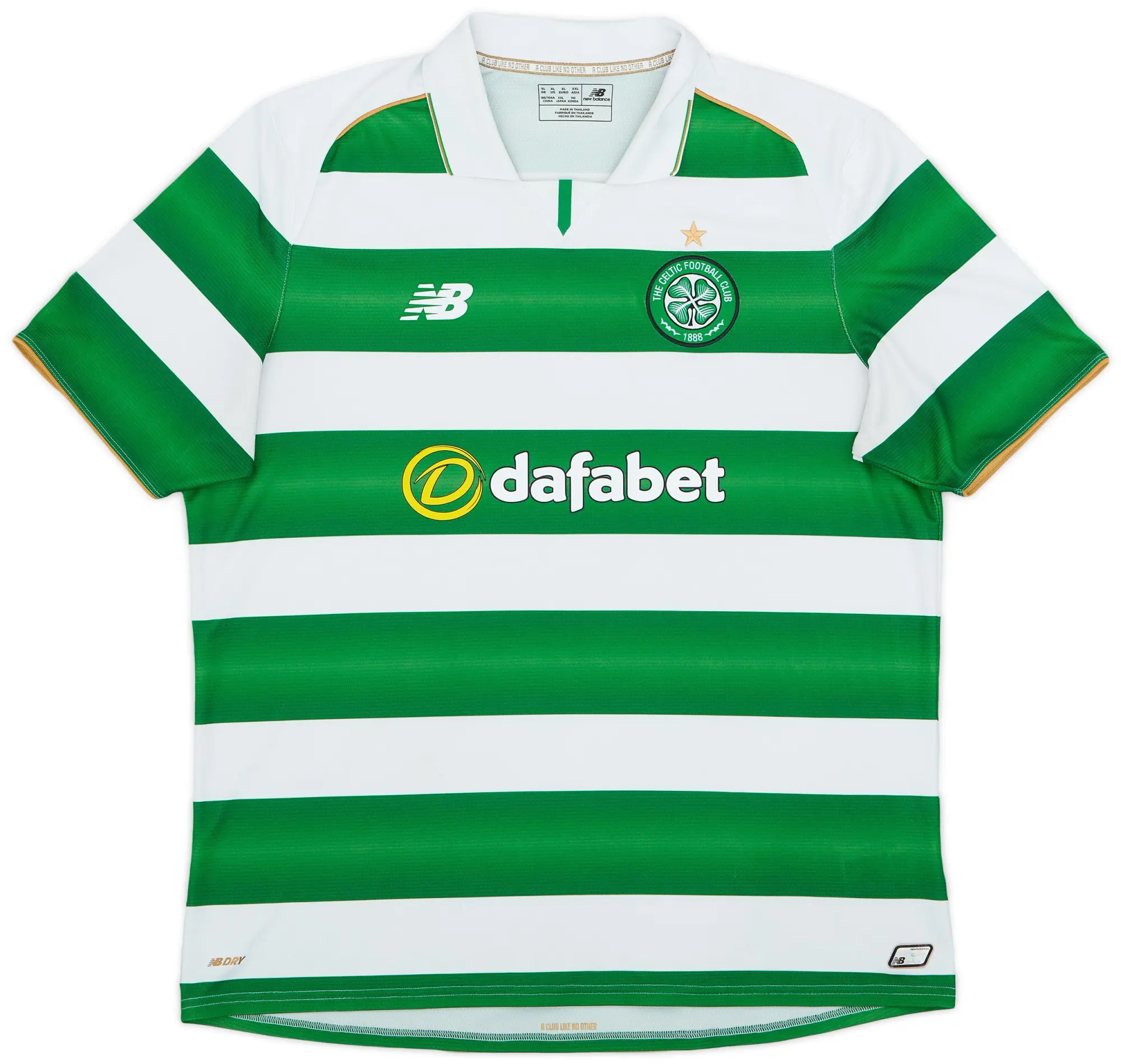 NewBalance 2016-17 Celtic Home Shirt - 8/10 - (XL)