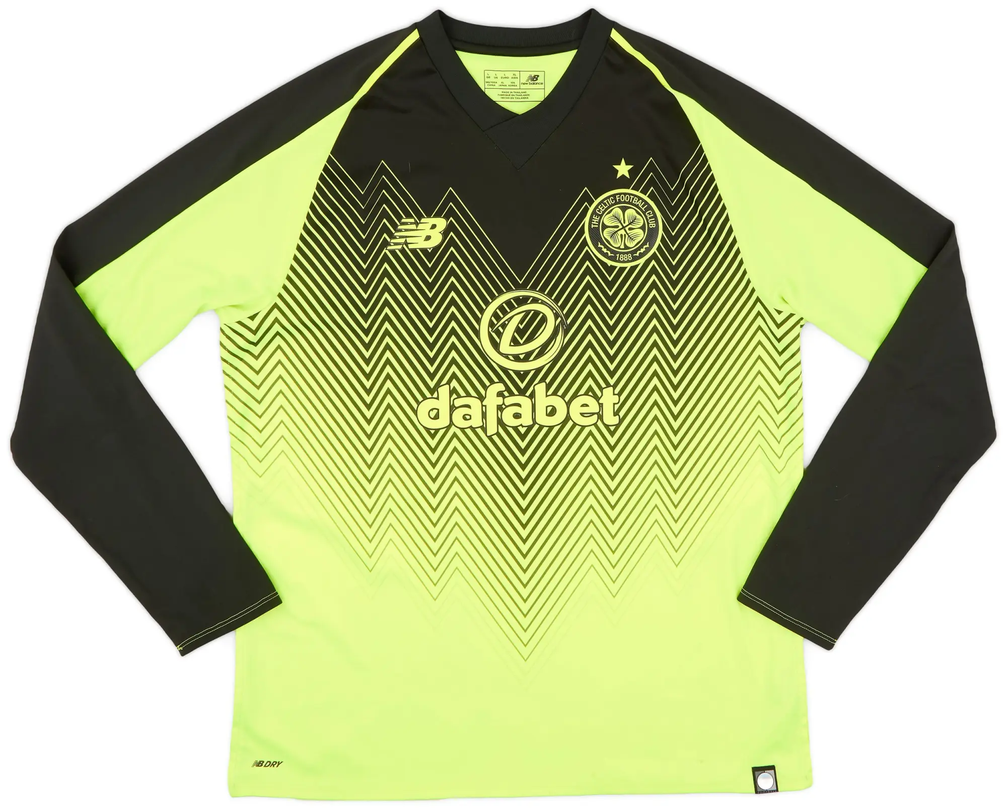 NewBalance 2018-19 Celtic Third L/S Shirt - 9/10 - (L)