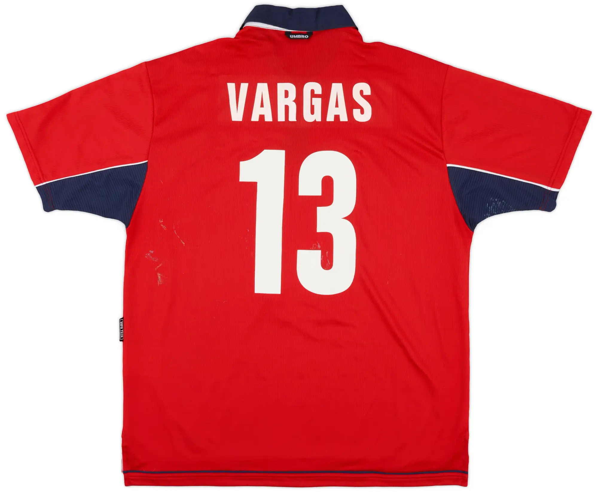 Umbro 2000-01 Chile Home Shirt Vargas #13 - 5/10 - (XL)