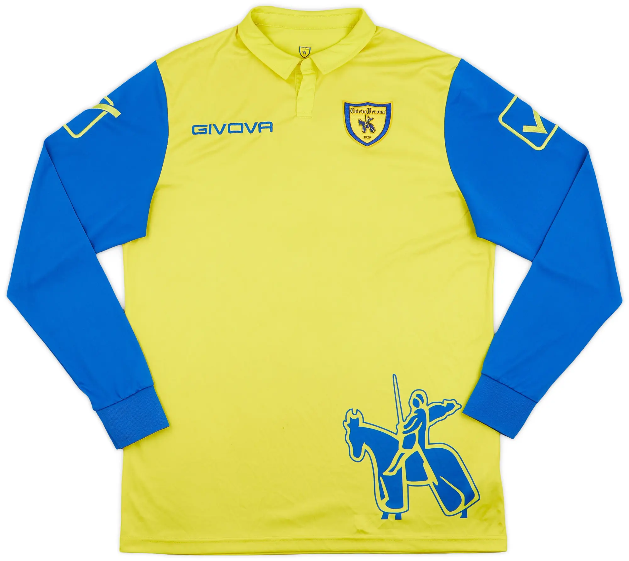 2014-15 Chievo Verona Home L/S Shirt - 5/10 - (L)