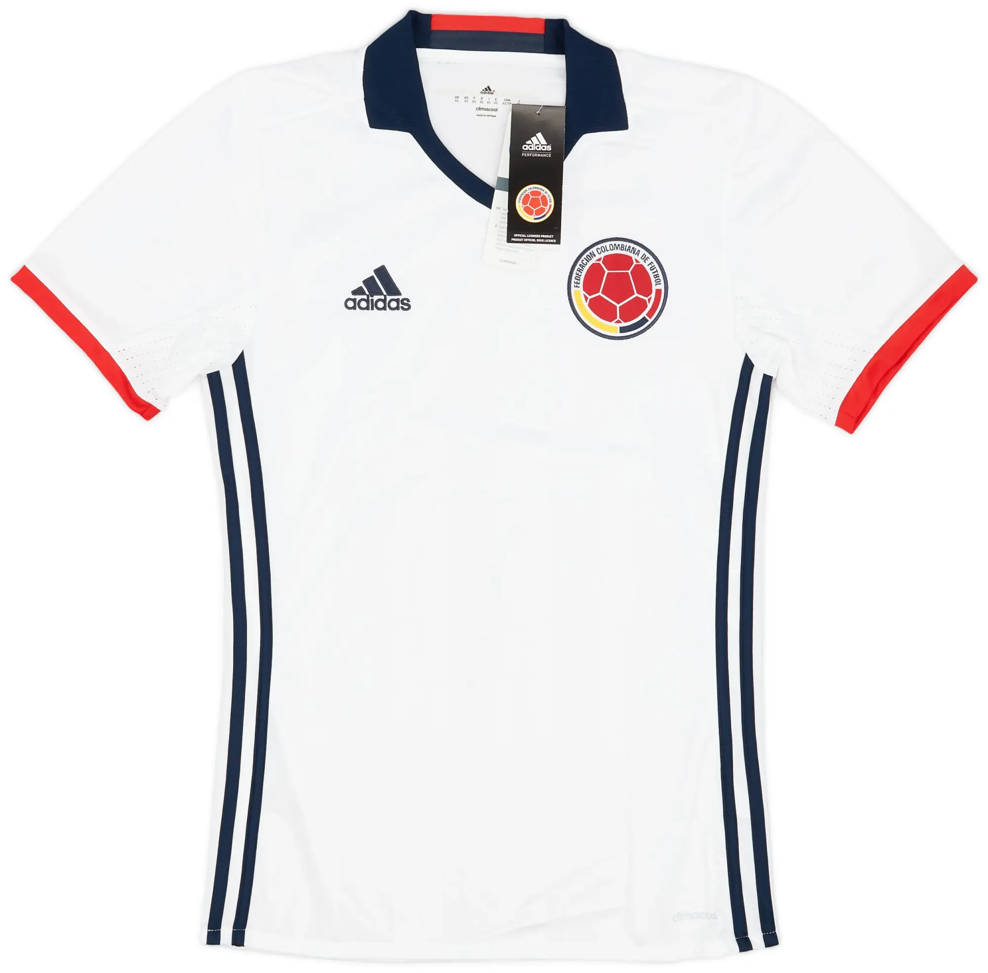 adidas 2016-18 Colombia Copa America Home Shirt (XS)