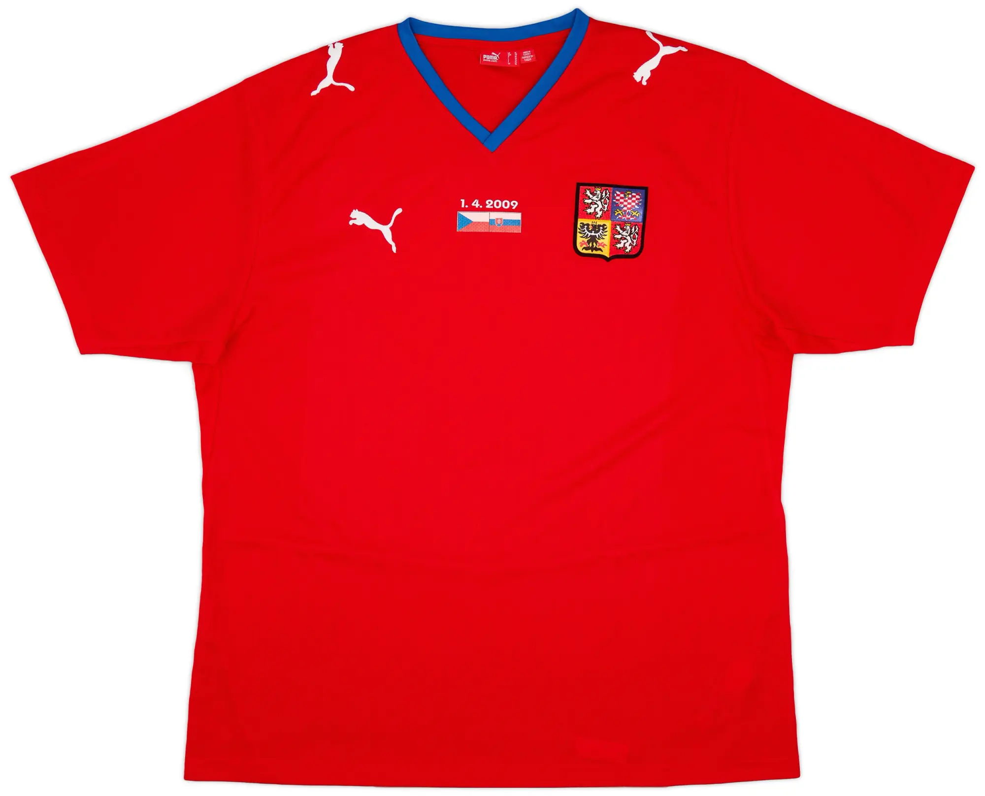 Puma 2008-09 Czech Republic '1.4.2009' Home Shirt - 9/10 - (XL)