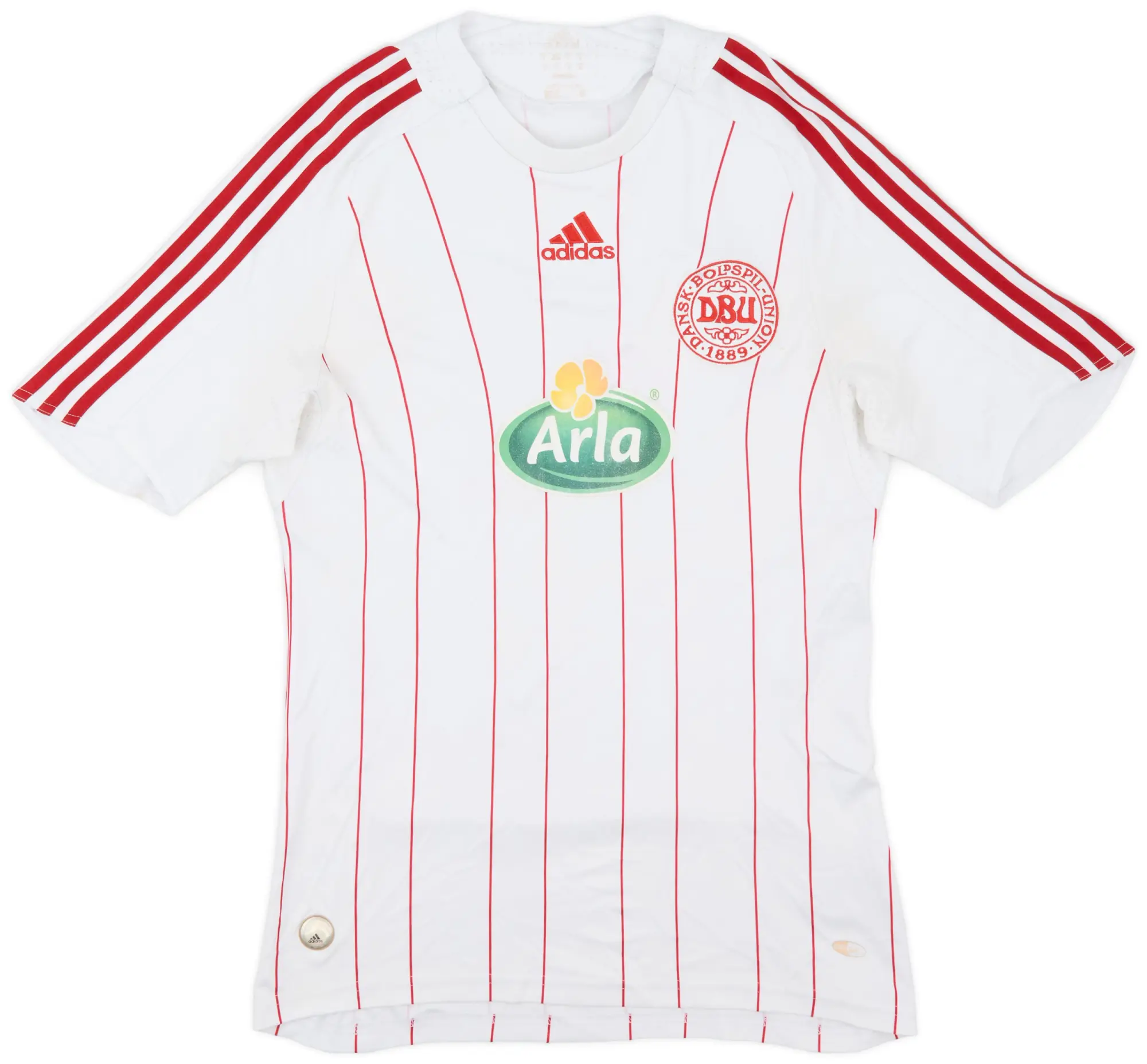 adidas 2008-10 Denmark 'Fodboldskole 2009' Away Shirt - 7/10 - (S)