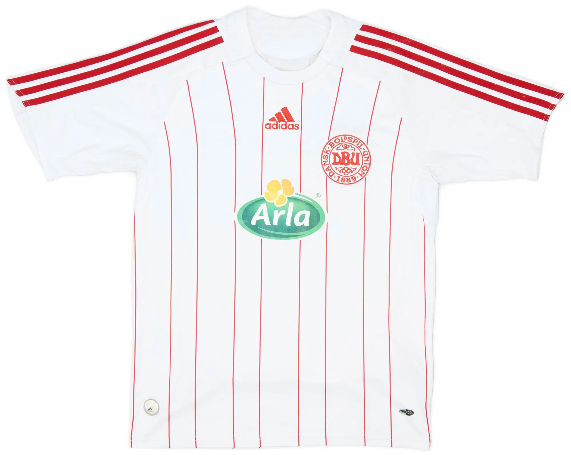 adidas 2008-10 Denmark 'Fodboldskole 2009' Away Shirt - 6/10 - (L.Boys)