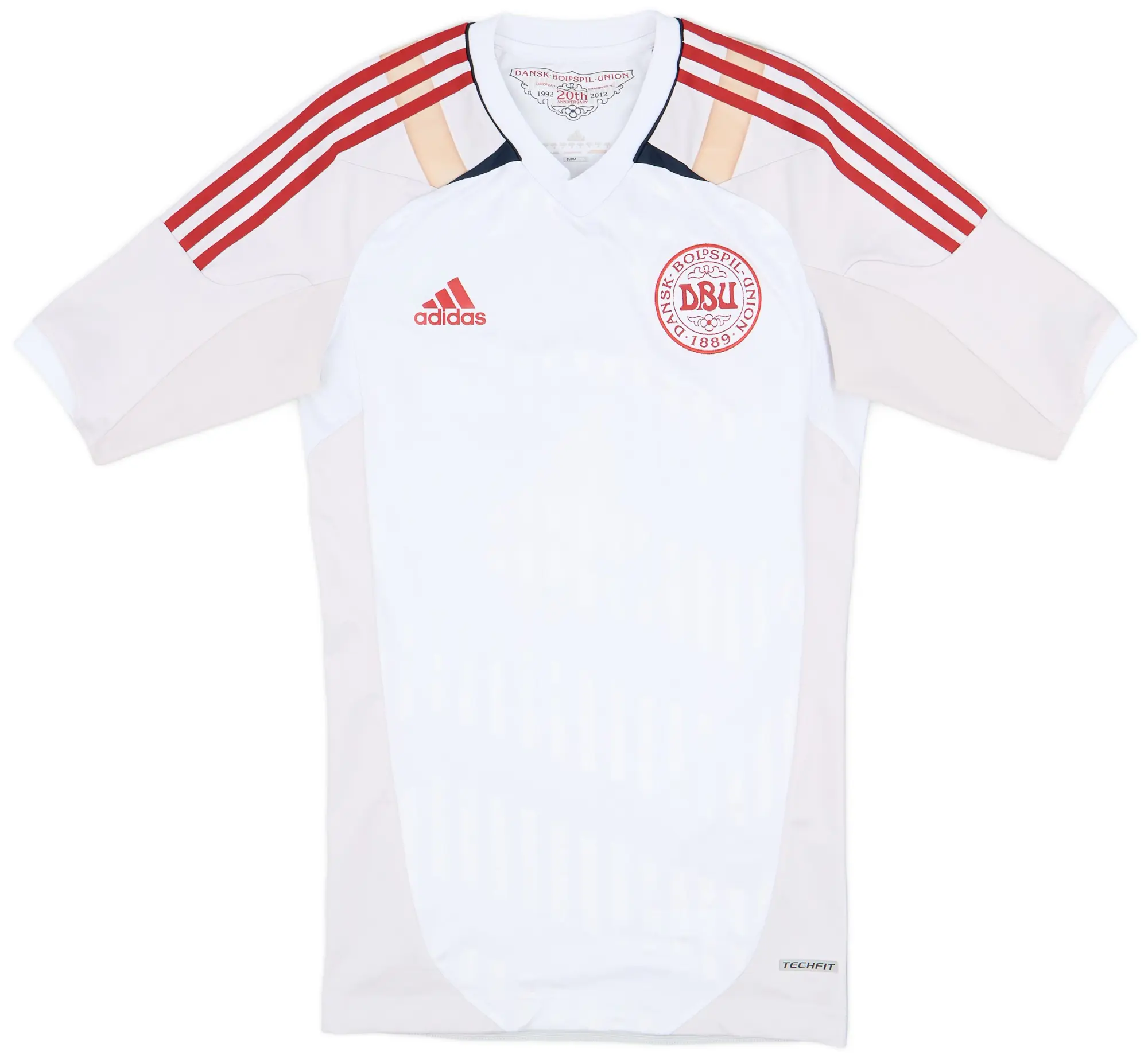 adidas 2012-13 Denmark Player Issue TechFit Away Shirt - 6/10 - (L)