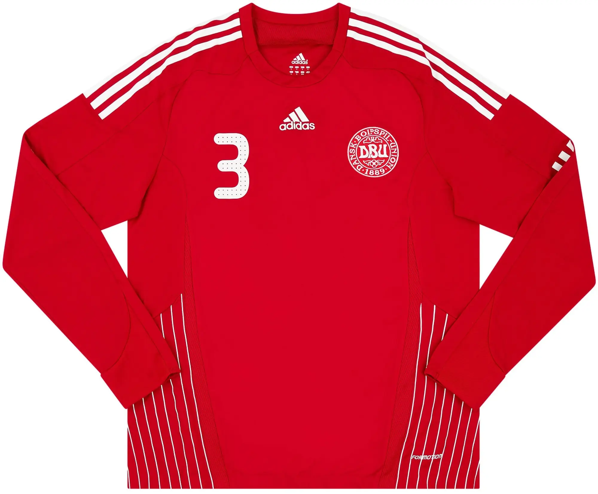 adidas 2008-10 Denmark Match Issue Home L/S Shirt #3