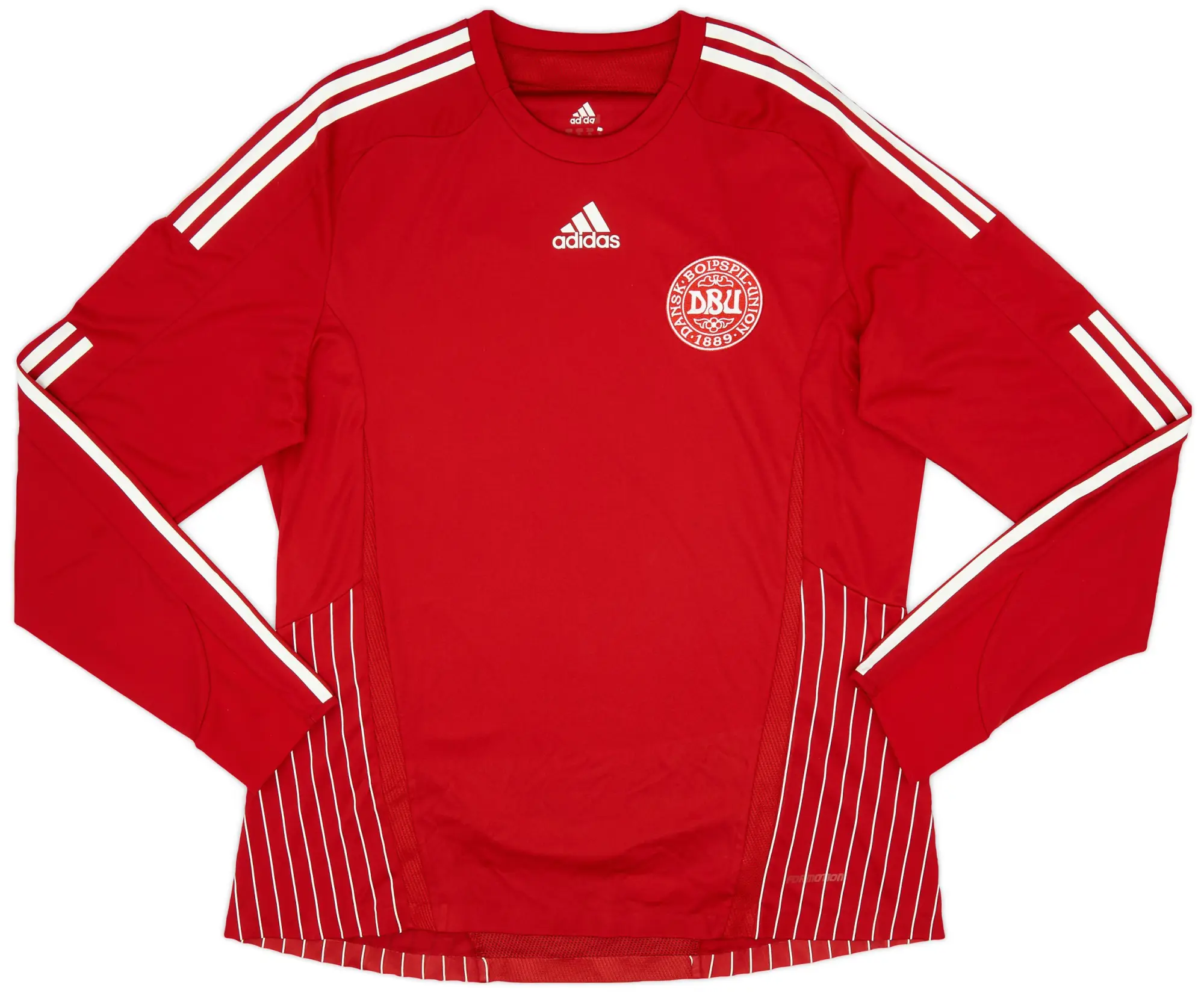 adidas 2007-10 Denmark Authentic Home L/S Shirt - 9/10 - (XL)