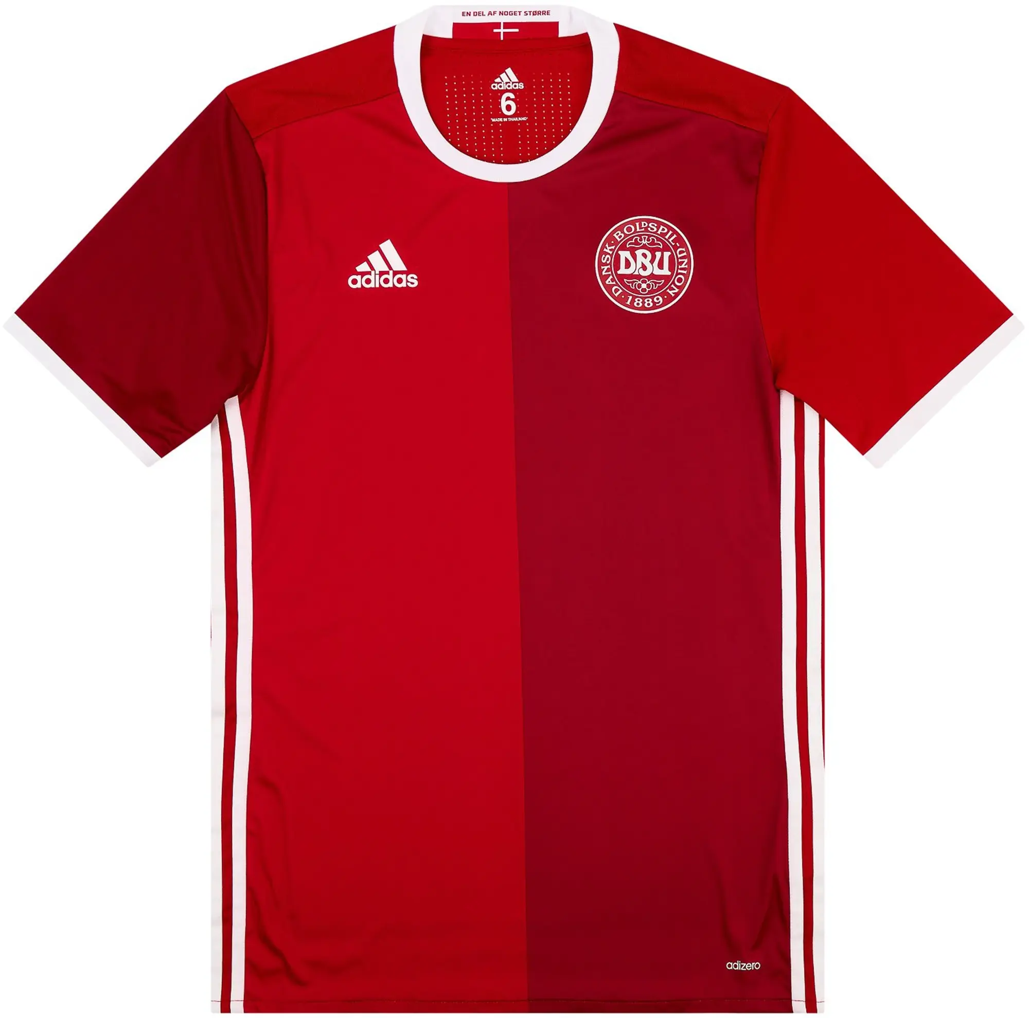 adidas 2015-16 Denmark Player Issue Home Shirt - 8/10 - (M)