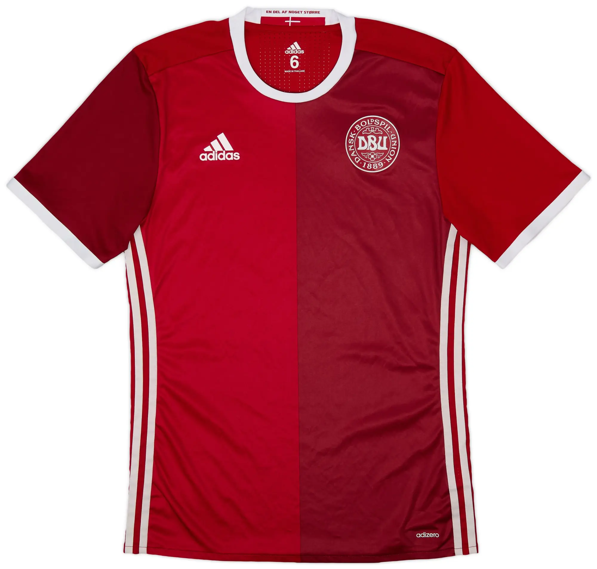 adidas 2015-16 Denmark Player Issue Home Shirt - 8/10 - (M)