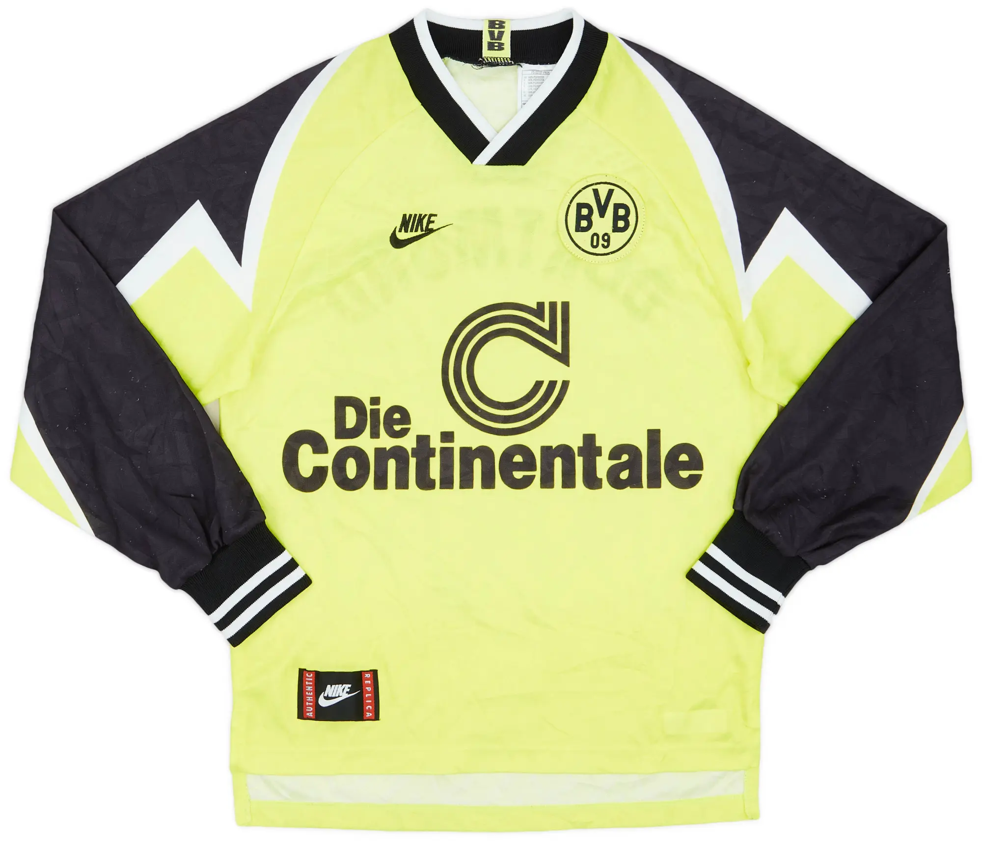 Nike 1995-96 Borussia Dortmund Home L/S Shirt - 9/10 - (XS)
