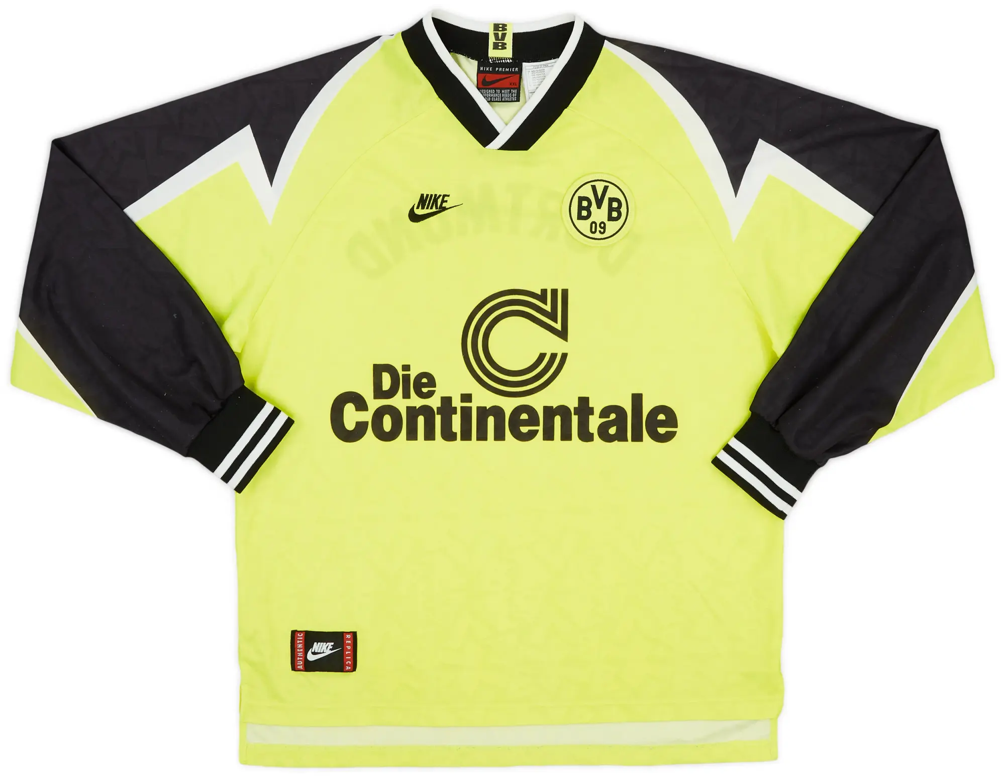 Nike 1995-96 Borussia Dortmund Home L/S Shirt - 6/10 - (XXL)