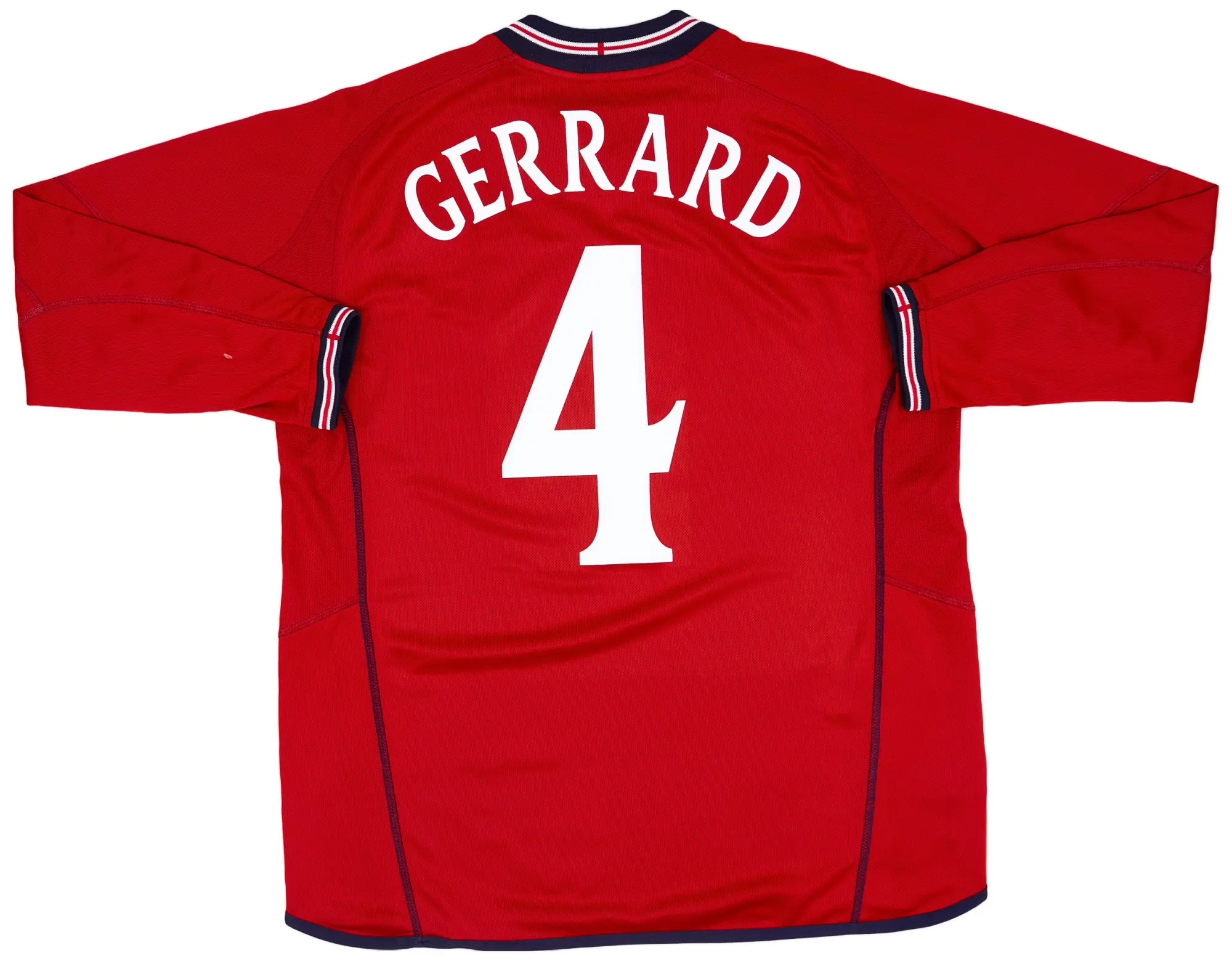 Umbro 2002-04 England Away L/S Shirt Gerrard #4 - 9/10 - (L)