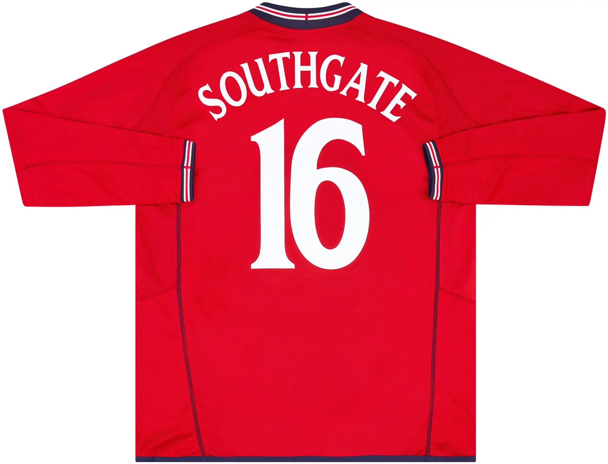 Umbro 2002-04 England Away L/S Shirt Southgate #16 - 8/10 - (XL)
