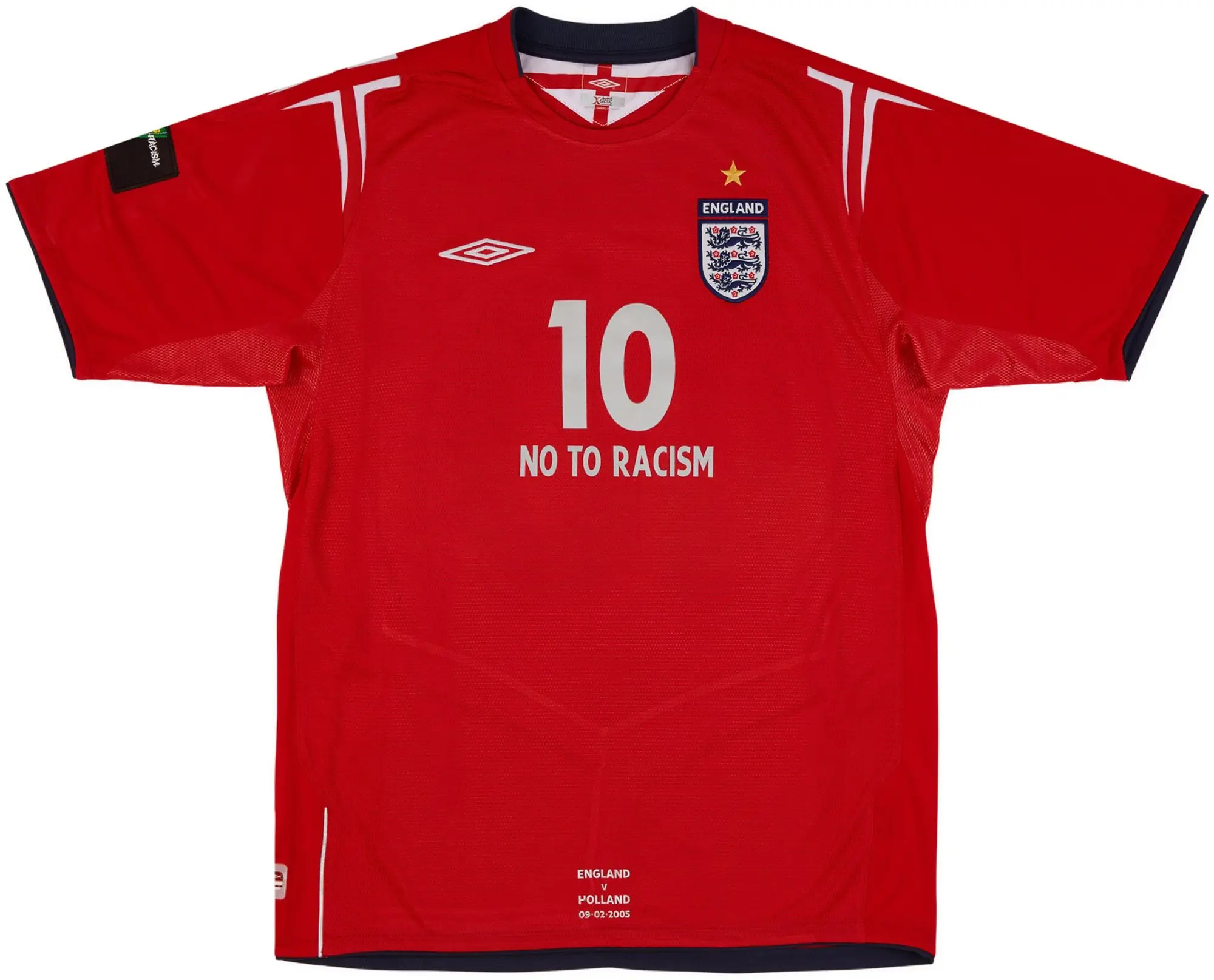Umbro 2005 England Match Issue 'Stand Up, Speak Up' Away Shirt Owen #10 (v Netherlands)