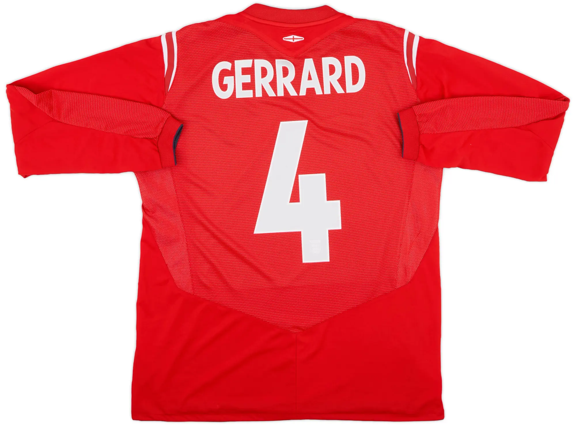 Umbro 2004-06 England Away L/S Shirt Gerrard #4 - 7/10 - (L)