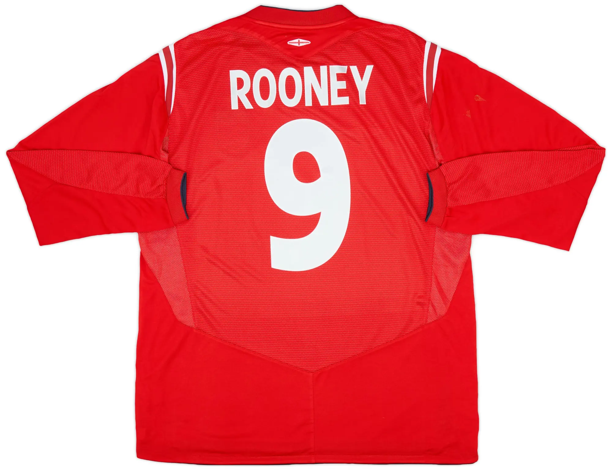 Umbro 2004-06 England Away L/S Shirt Rooney #9 - 8/10 - (XL)