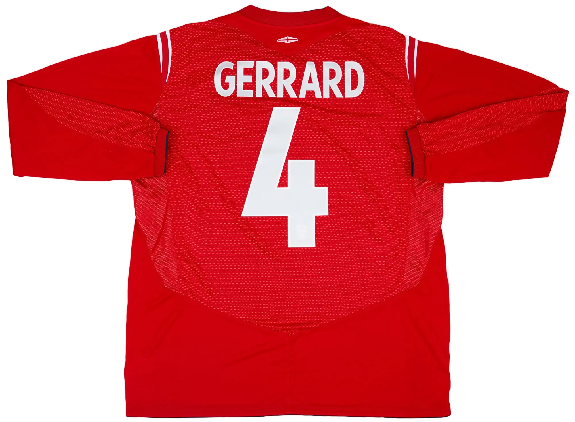 Umbro 2004-06 England Away L/S Shirt Gerrard #4 - 8/10 - (XL)