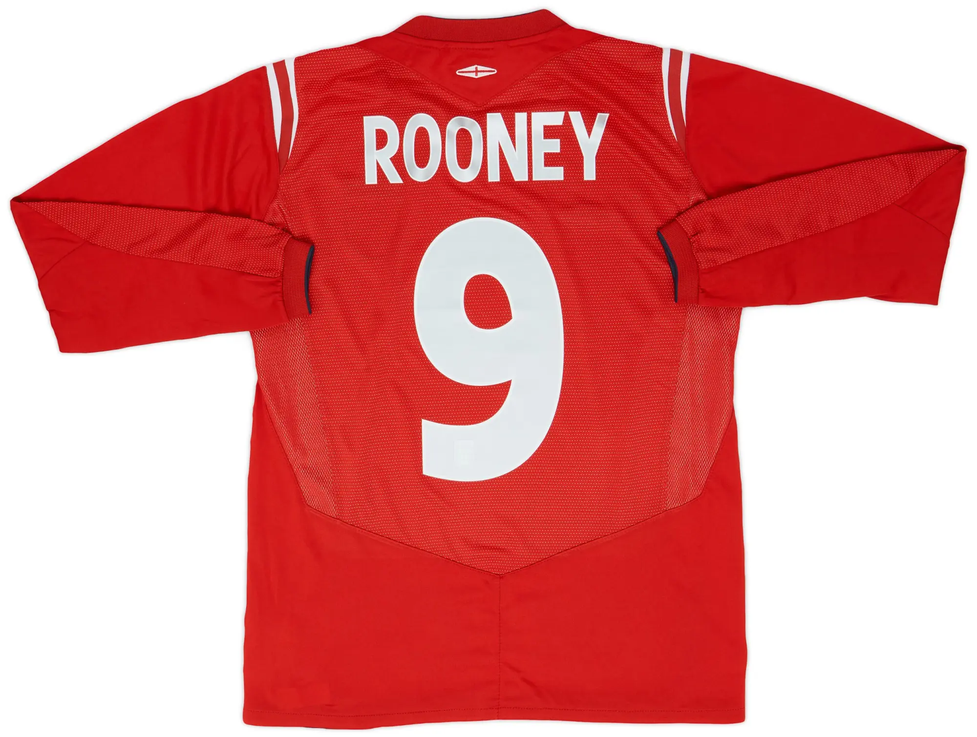 Umbro 2004-06 England Away L/S Shirt Rooney #9 - 8/10 - (S)