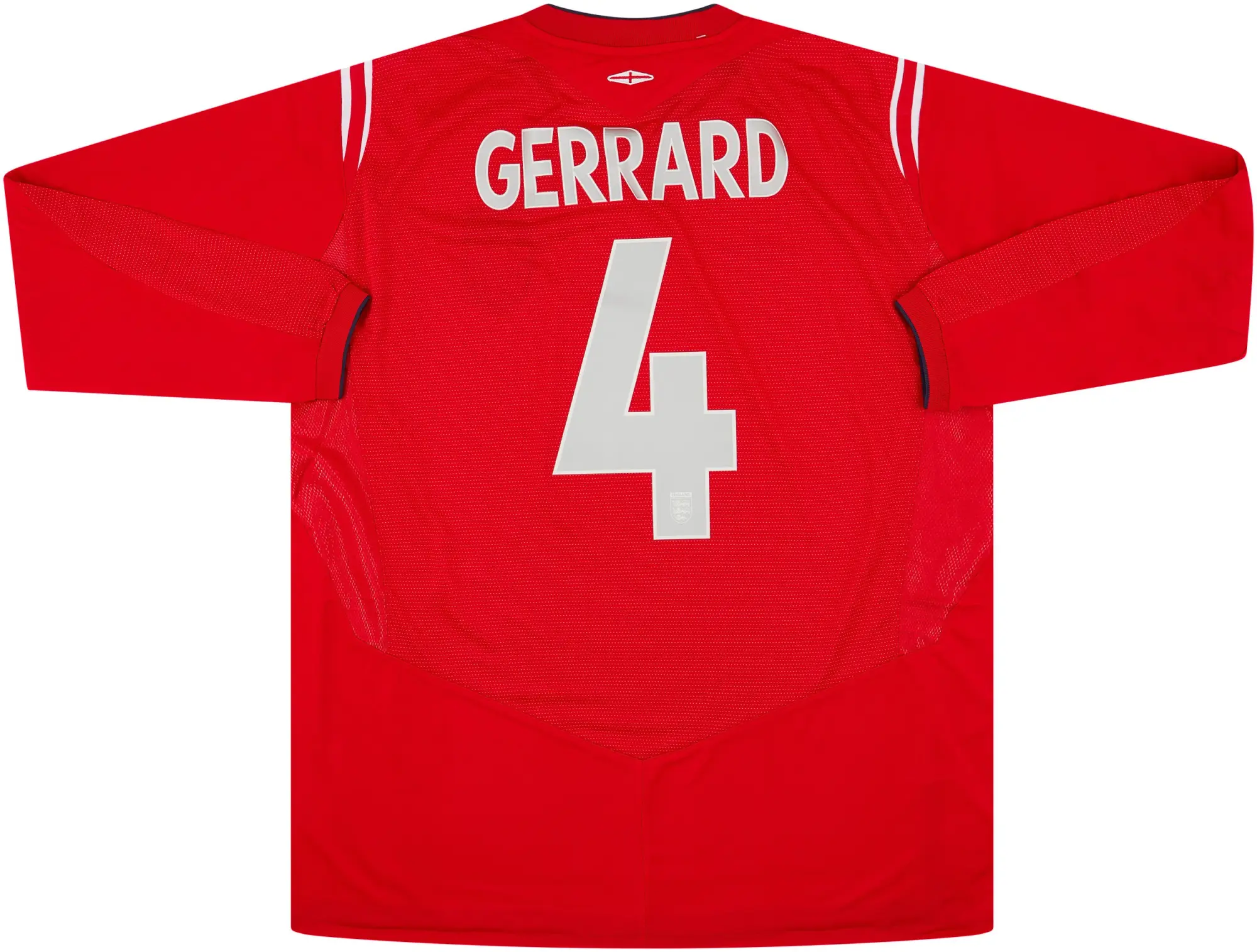 Umbro 2004-06 England Away L/S Shirt Gerrard #4 (XXL)