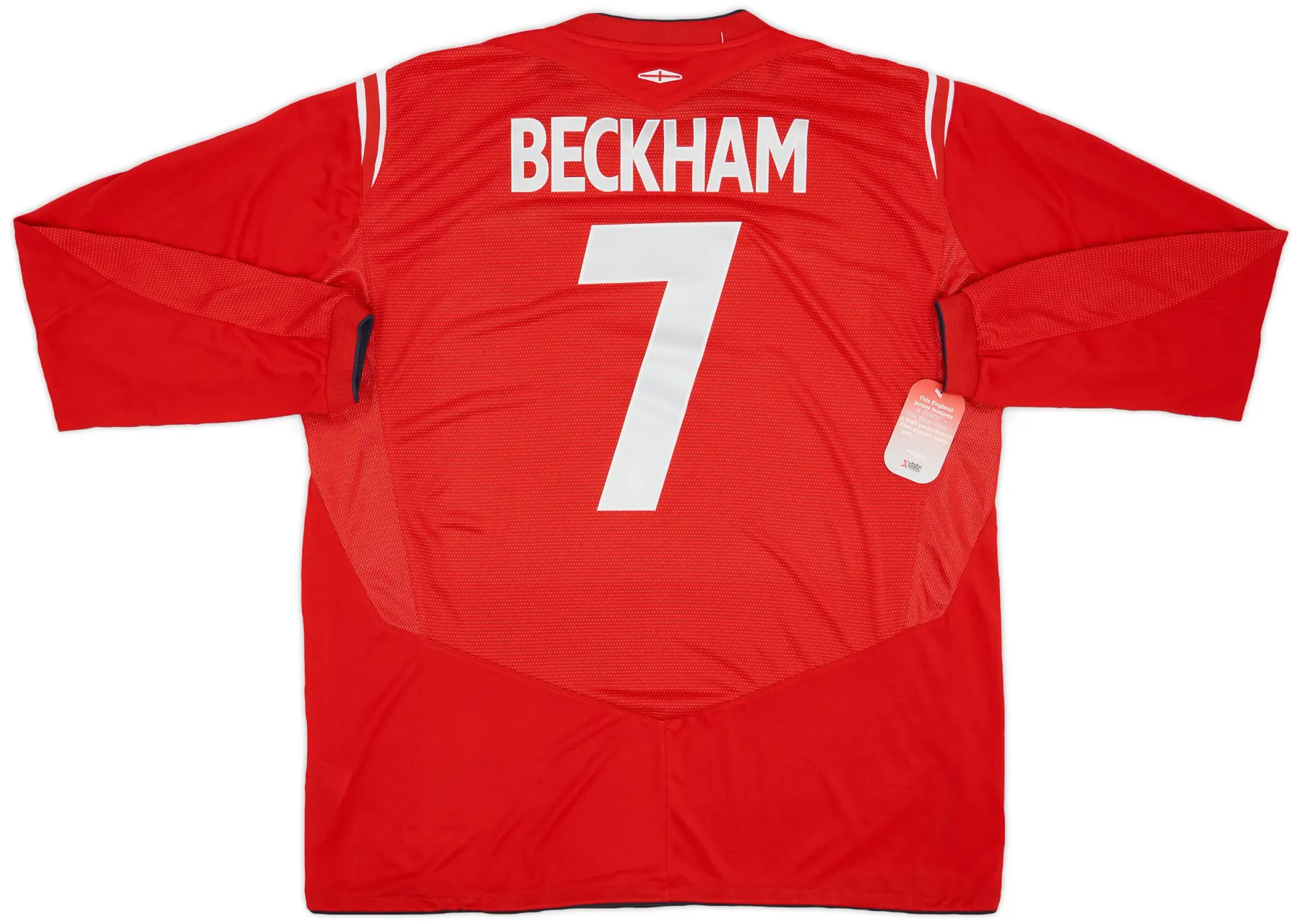 Umbro 2004-06 England Away L/S Shirt Beckham #7 (XXL)