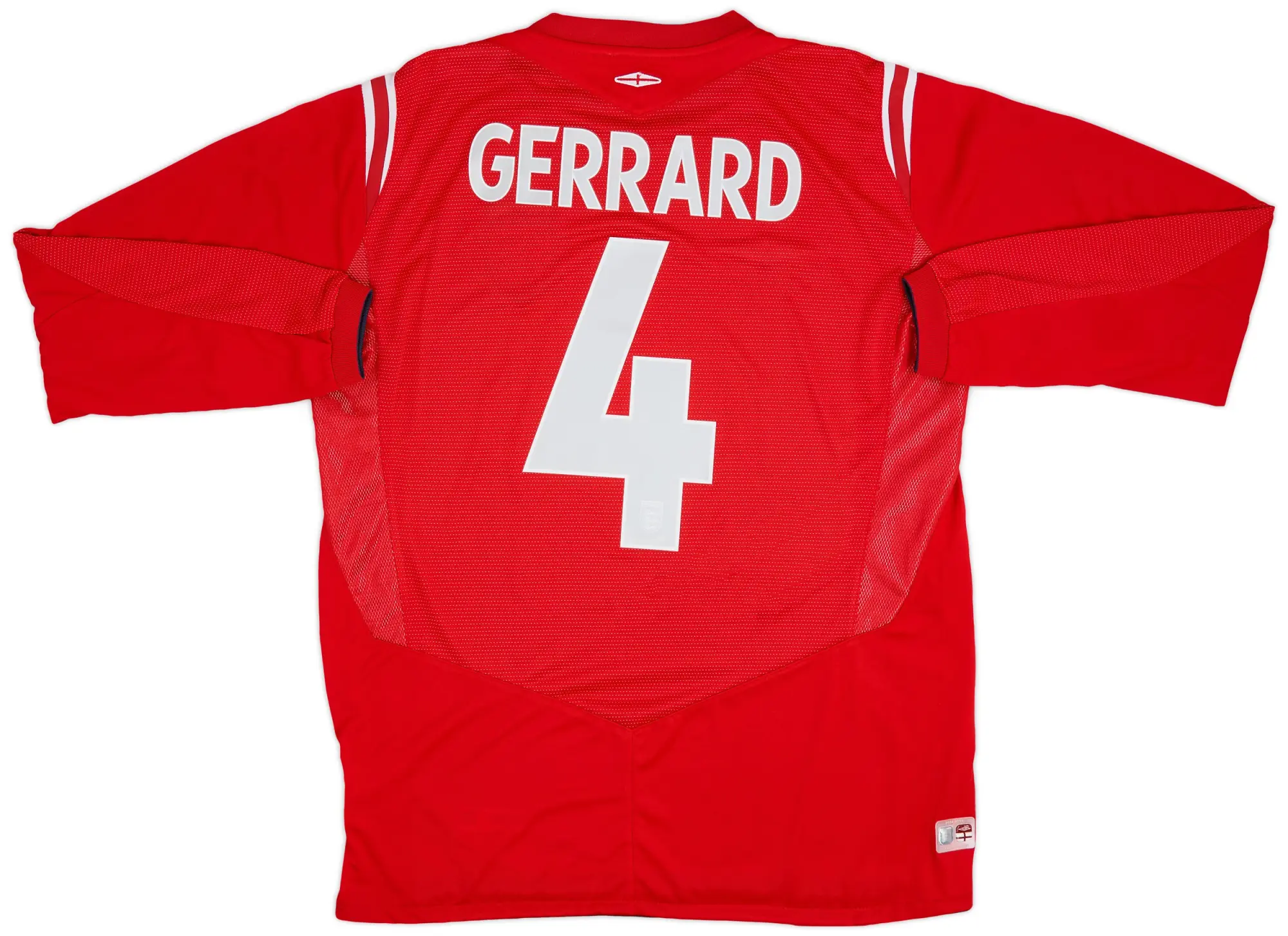 Umbro 2004-06 England Away L/S Shirt Gerrard #4 - 9/10 - (L)
