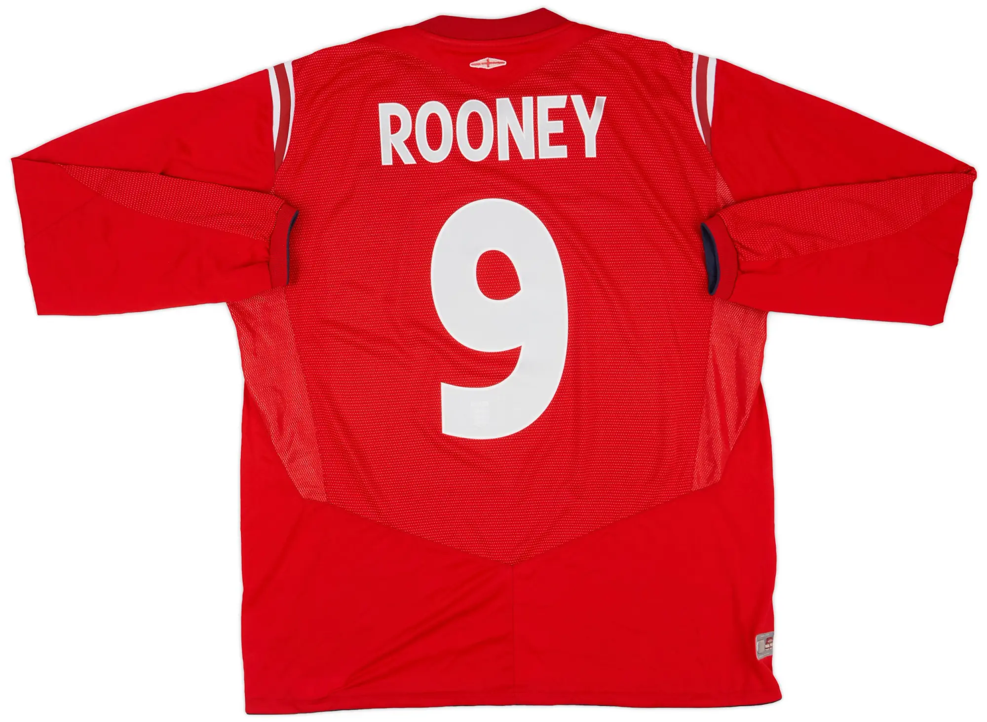 Umbro 2004-06 England Away L/S Shirt Rooney #9 - 8/10 - (XL)
