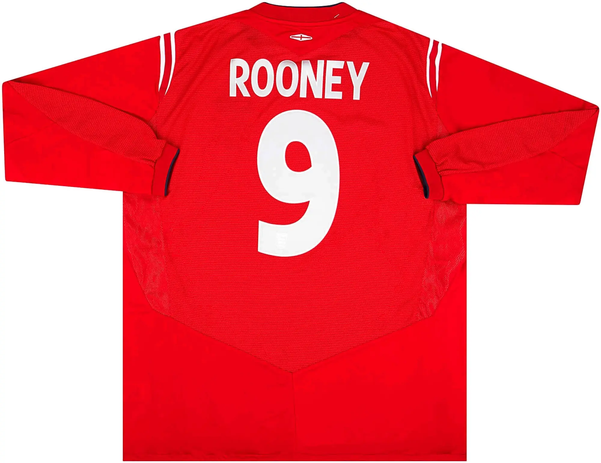 Umbro 2004-06 England Away L/S Shirt Rooney #9 - 8/10 - (XXL)